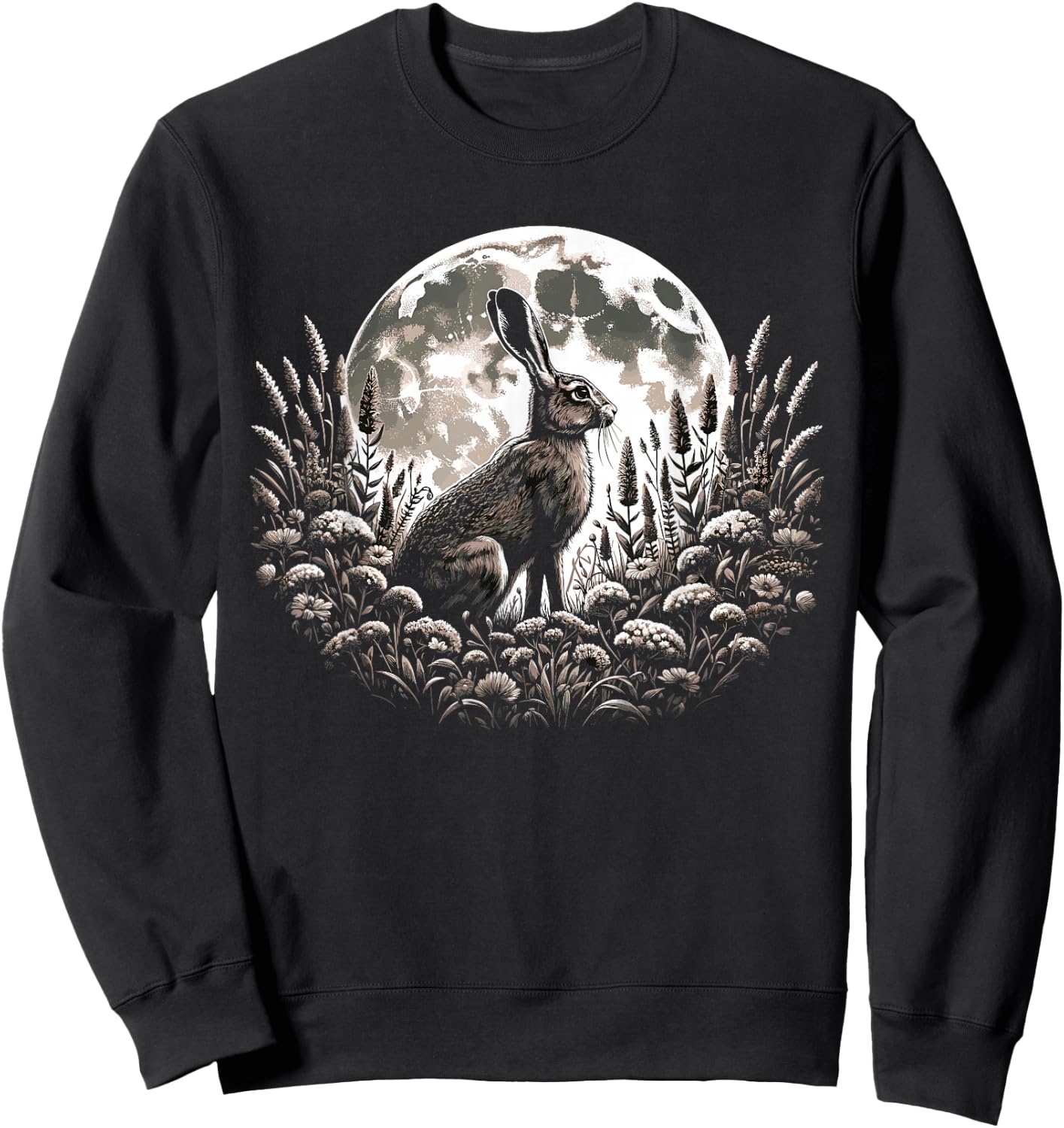 Easter Ostara Eostre Pagan Witchcraft Spring Moon Sweatshirt - Sweatshirt | Black