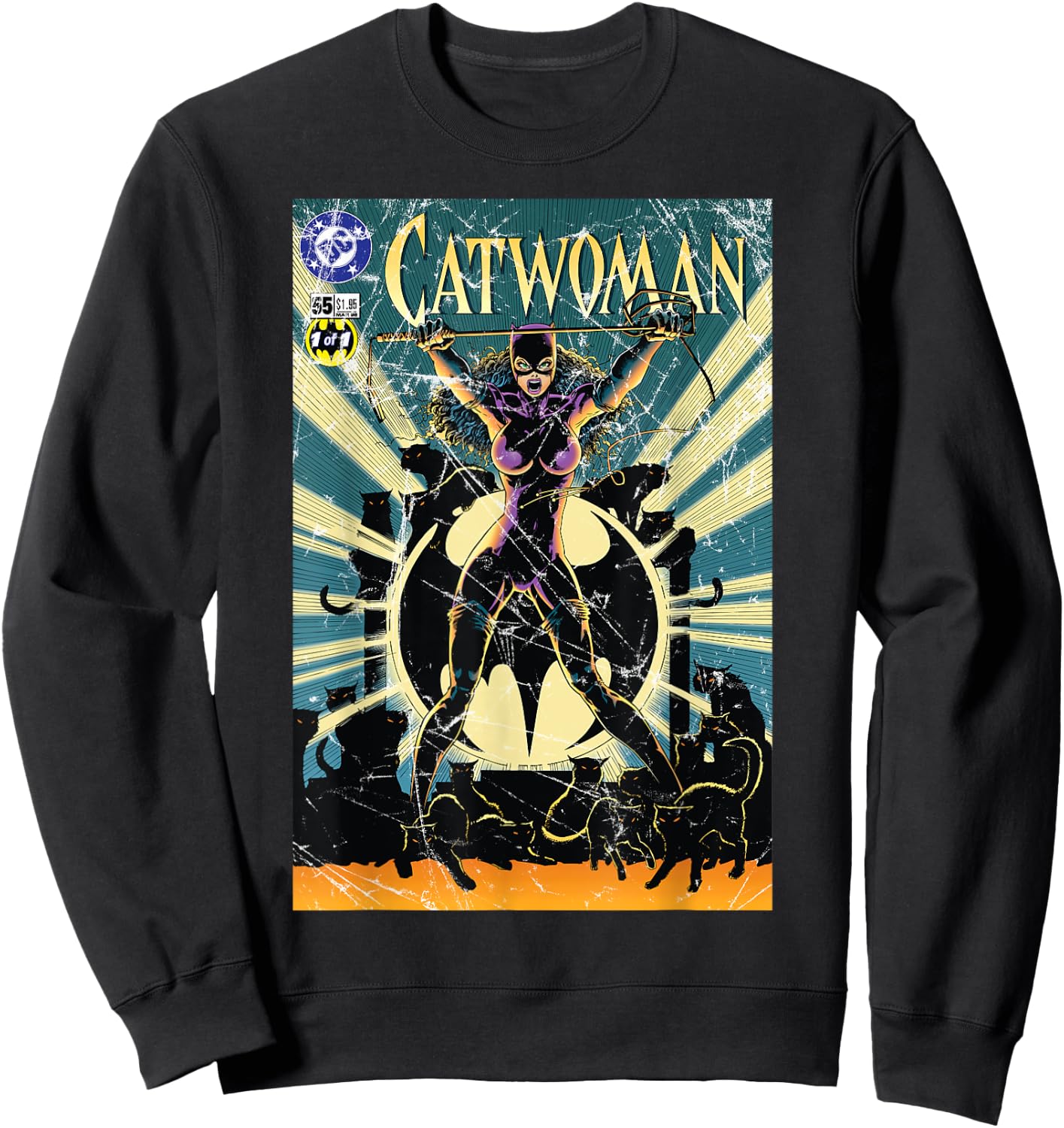 DC Catwoman Cover CW55 Sweatshirt - Sweatshirt | Black