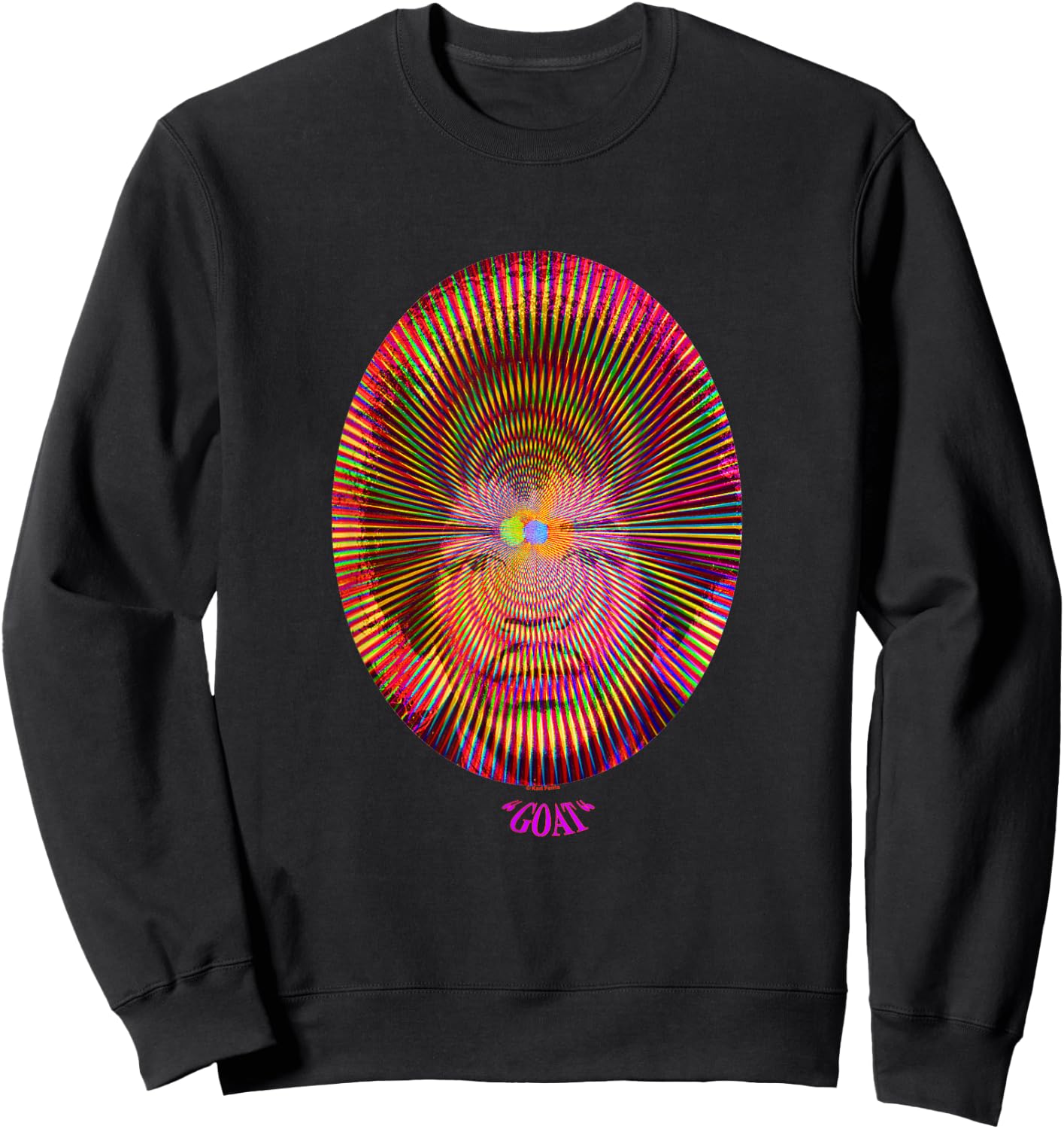 Jimi Hendrix Psychedelic Third Eye GOAT Karl Ferris Sweatshirt - Sweatshirt | Black