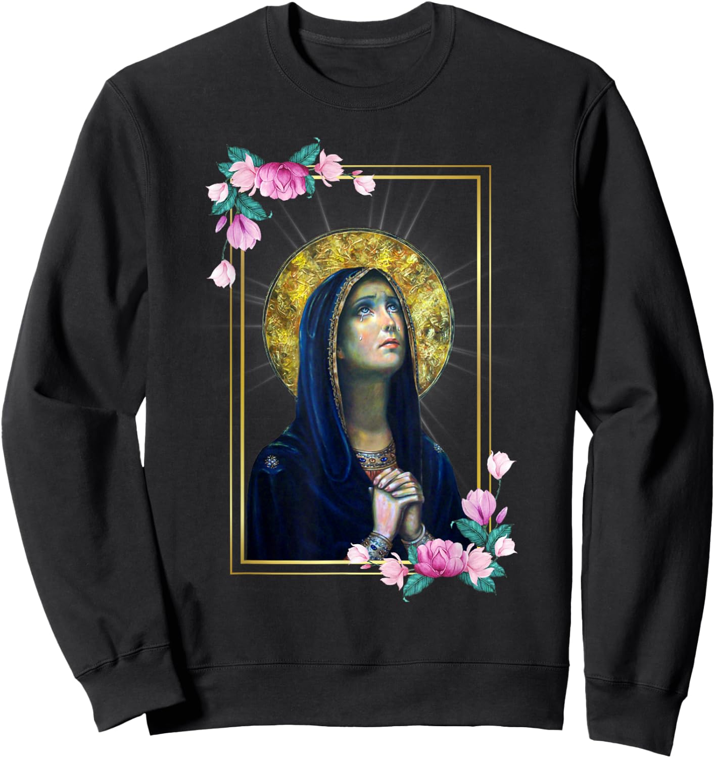 Our Lady of Sorrows Dolours Piety Mater Dolorosa Virgin Mary Sweatshirt - Sweatshirt | Black