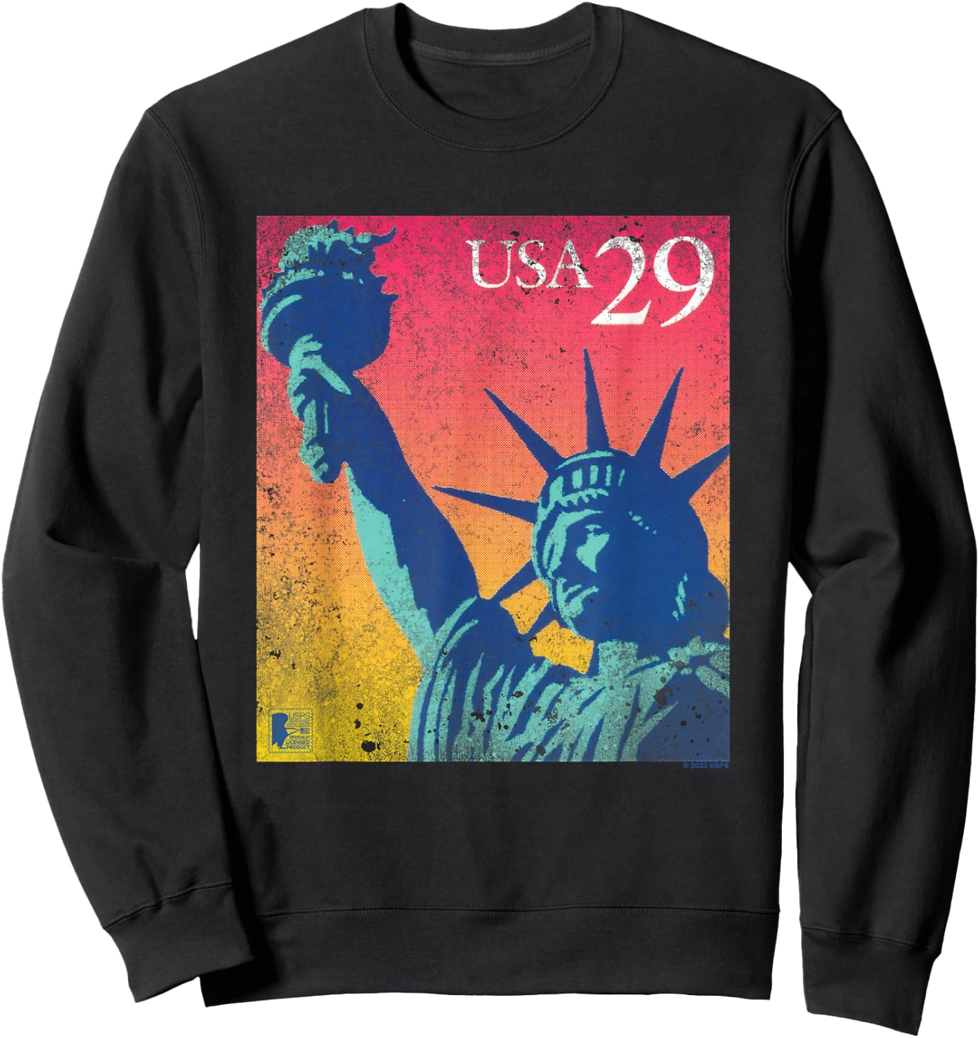 USPS Statue of Liberity Stamp Sweatshirt - Sweatshirt | Black
