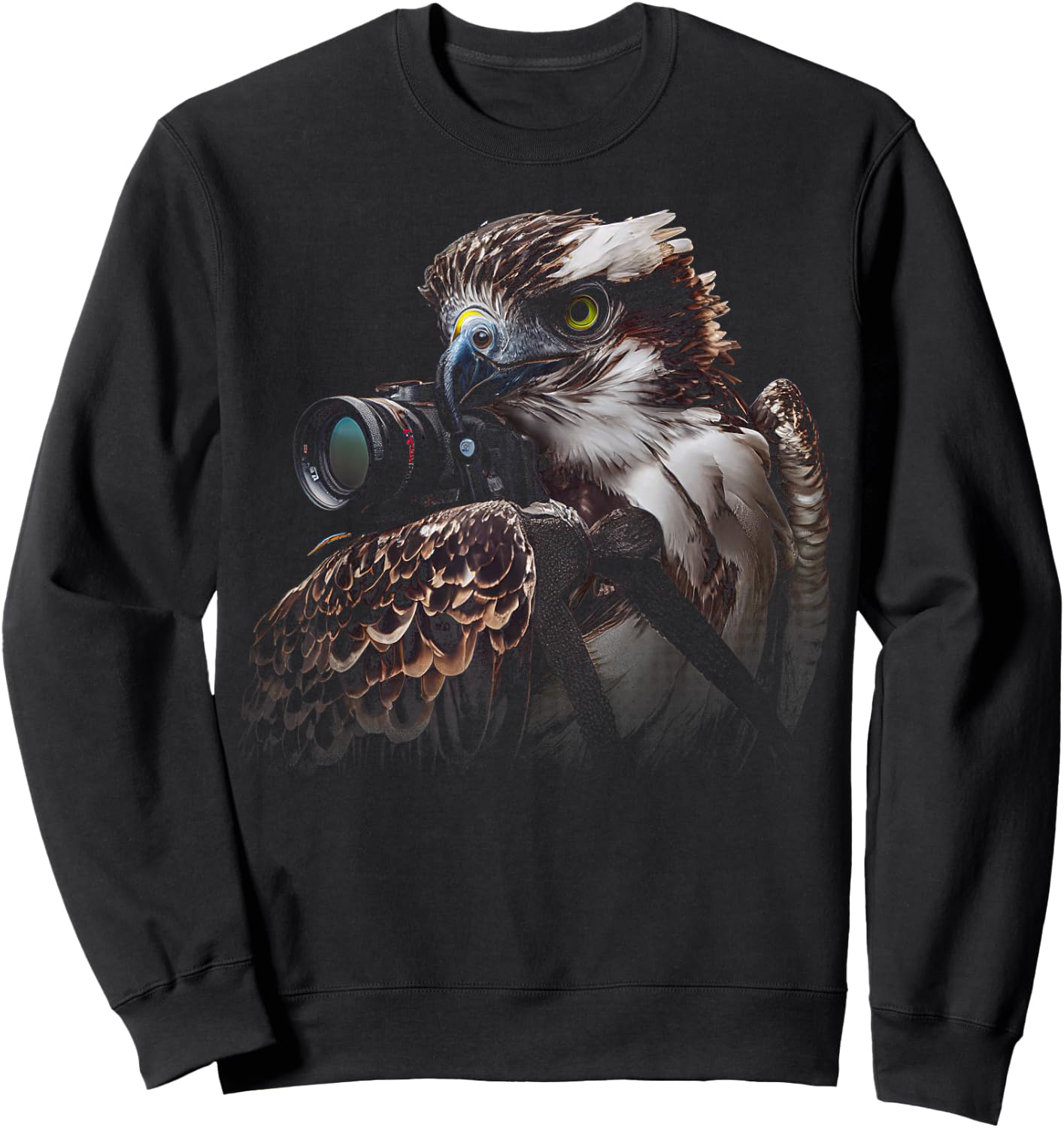 CLICK HERE FOR MORE Osprey Hawk Birds of Prey, Osprey Hawk - -Adults & Kids, Black, Small, Short Sleeve, Modern Graphic Sweatshirt - Sweatshirt | Black