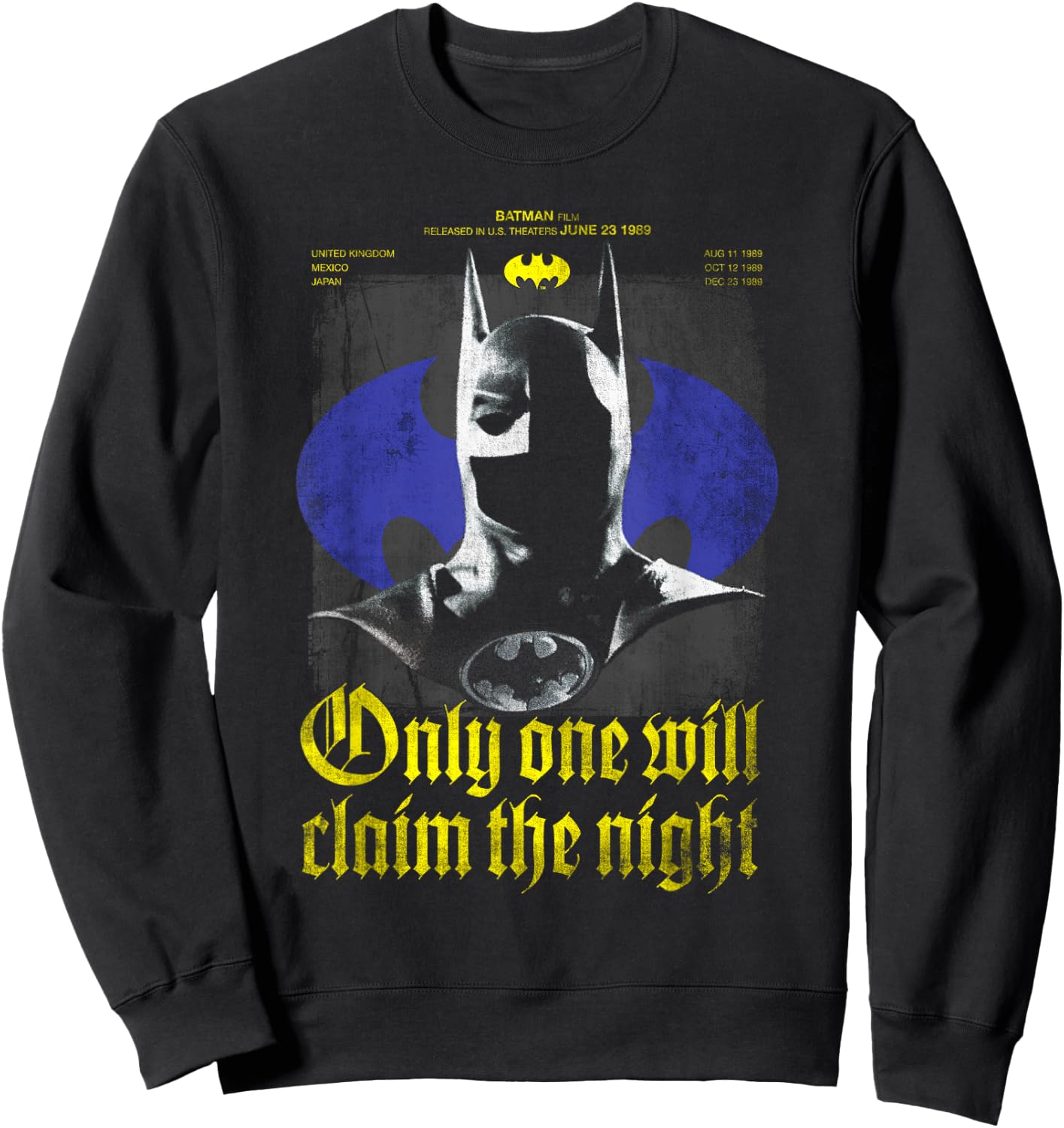 Batman 1989 Claim The Knight 85th Anniversary Sweatshirt - Sweatshirt | Black