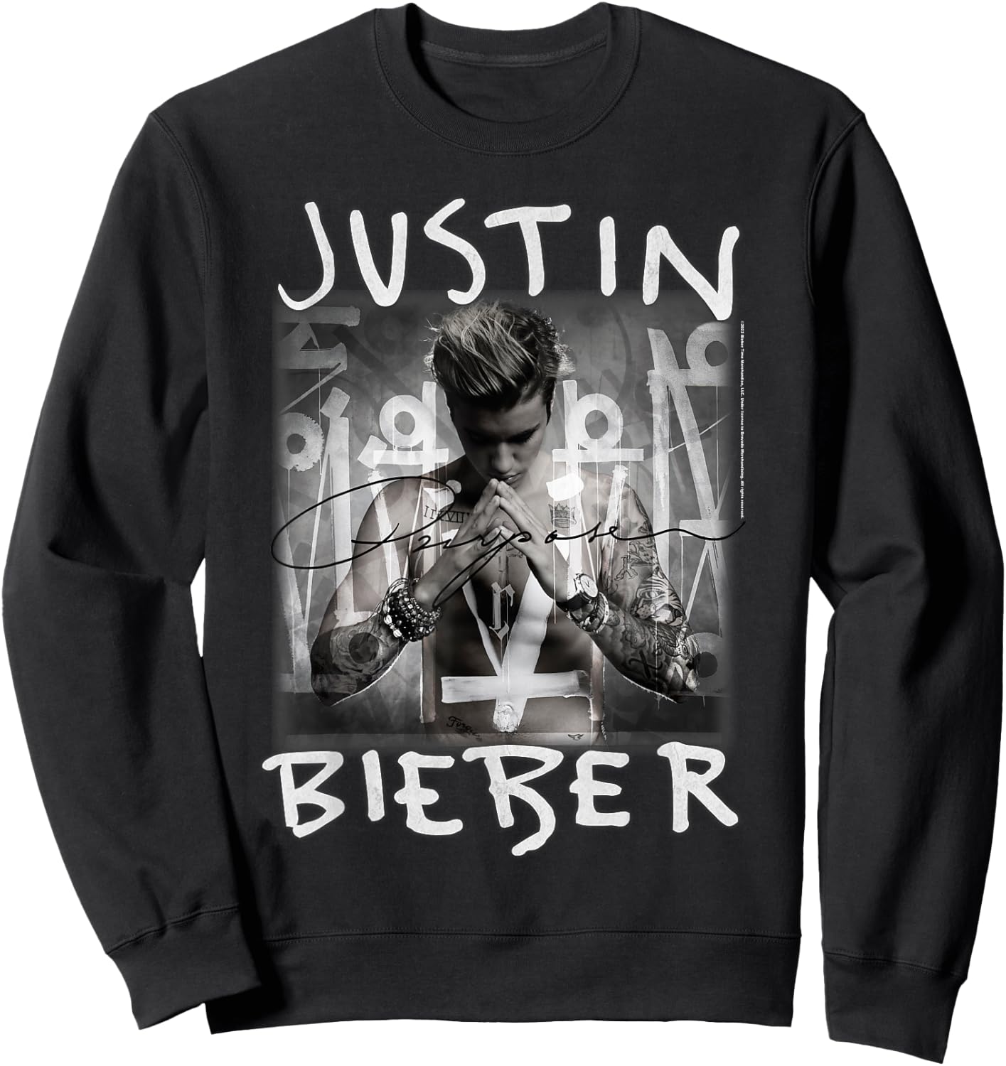 Justin Bieber Purpose Album Cover by Rock Off Sweatshirt - Sweatshirt | Black