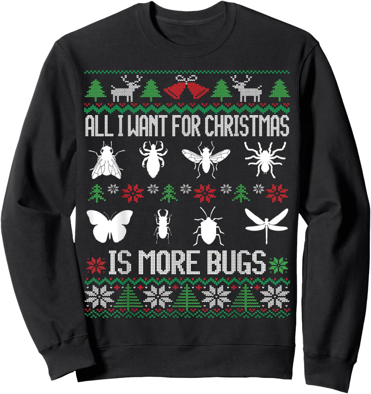 More Bugs Collector | Entomology Insect Collecting Christmas Sweatshirt - Sweatshirt | Black