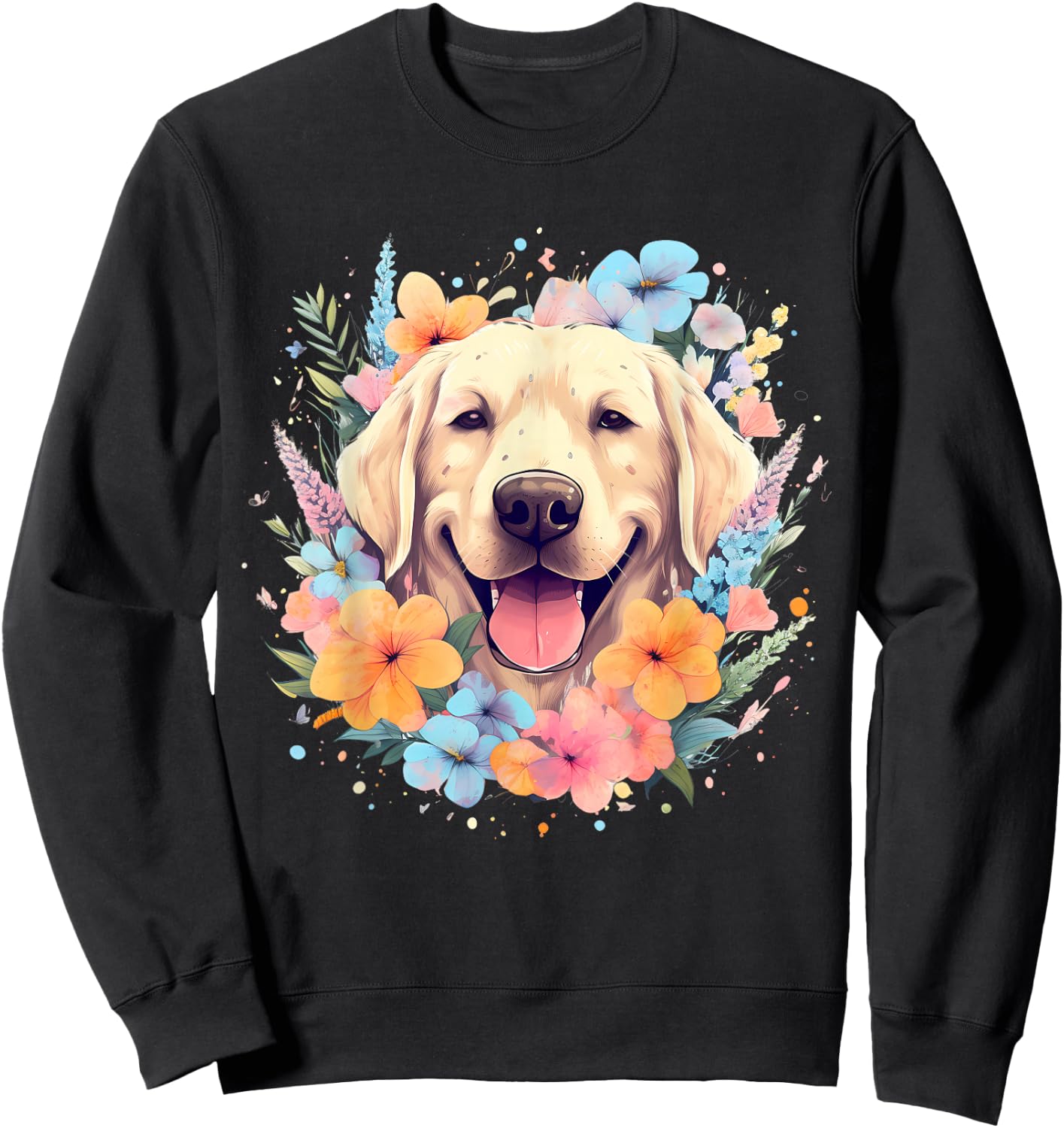 Watercolor Labrador Labbi Sweatshirt - Sweatshirt | Black