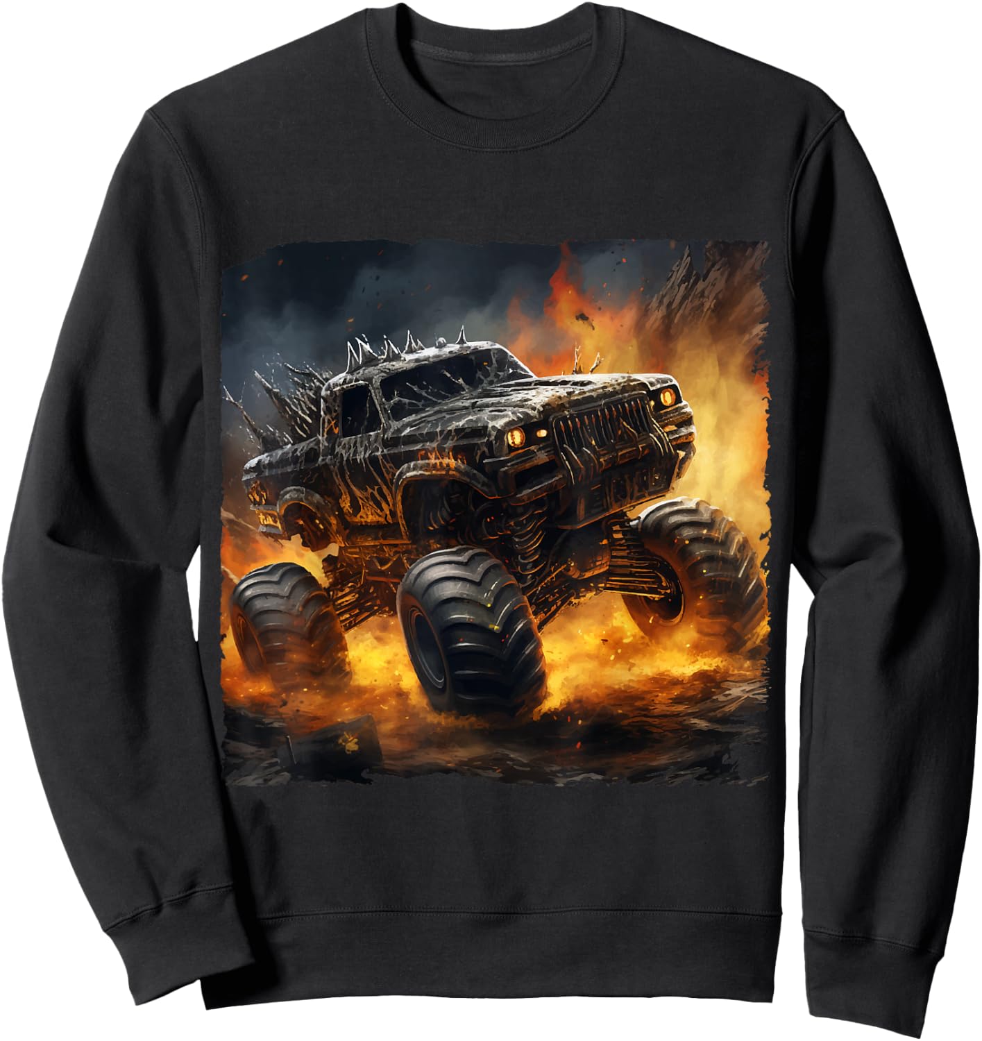 Monstertruck Auto Monster Truck Geschenk Junge Sweatshirt - Sweatshirt | Black