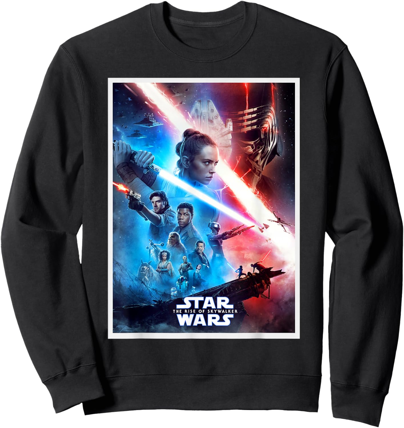 Star Wars The Rise of Skywalker Characters Movie Poster Sweatshirt - Sweatshirt | Black