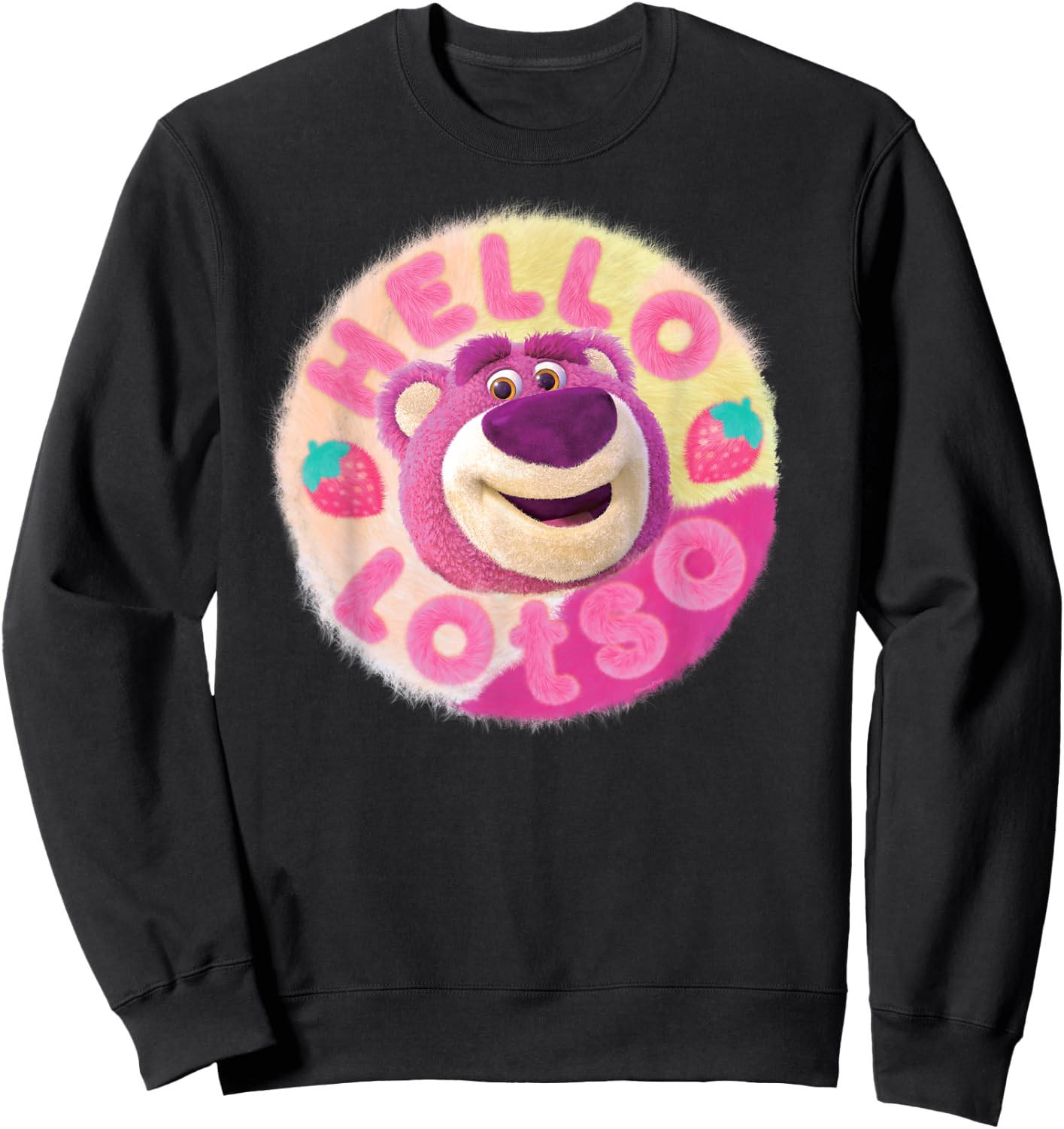 Disney and Pixar’s Toy Story 3 Hello Lotso Strawberry Circle Sweatshirt - Sweatshirt | Black