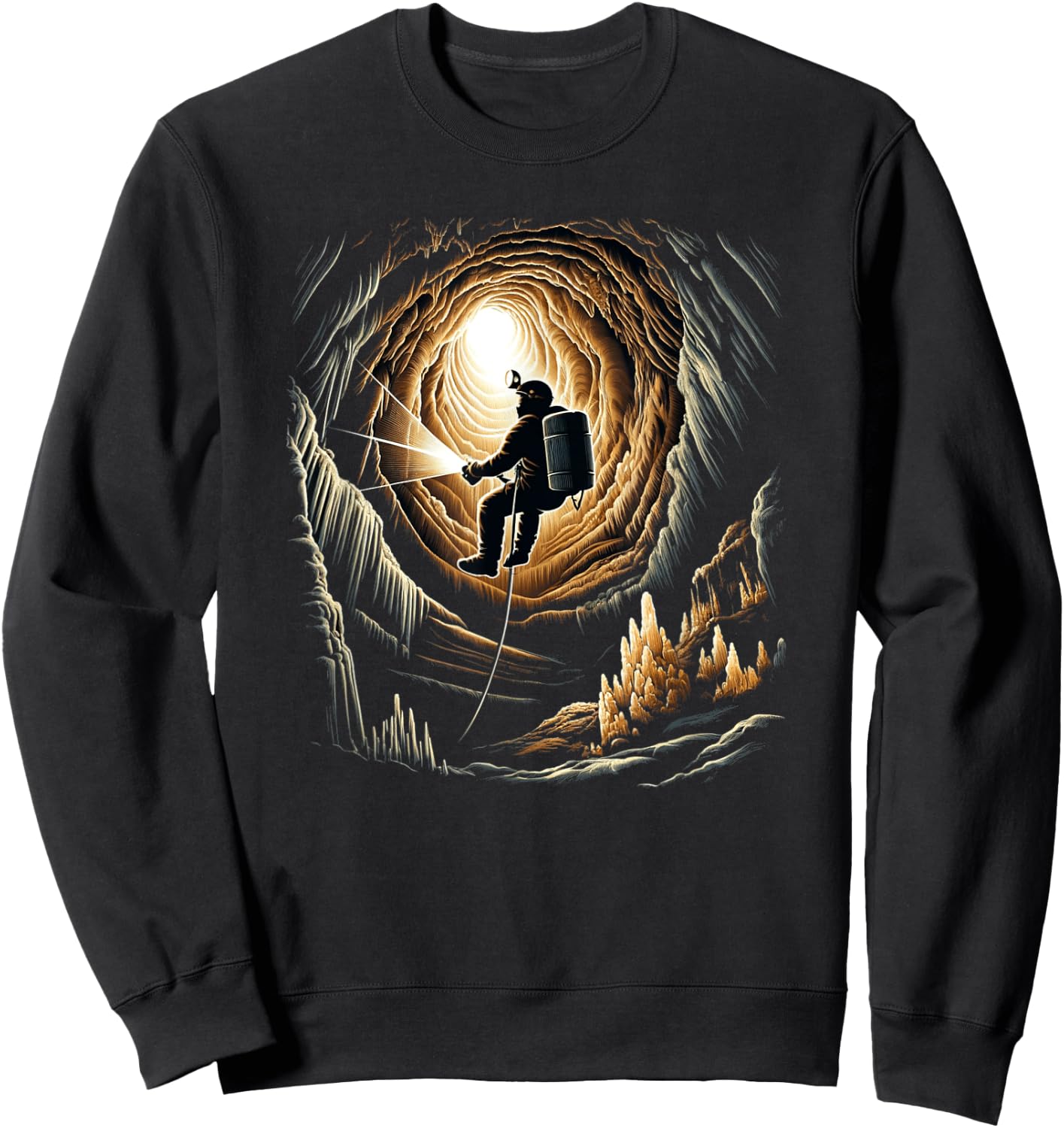 Cave Exploration Caving Sweatshirt - Sweatshirt | Black