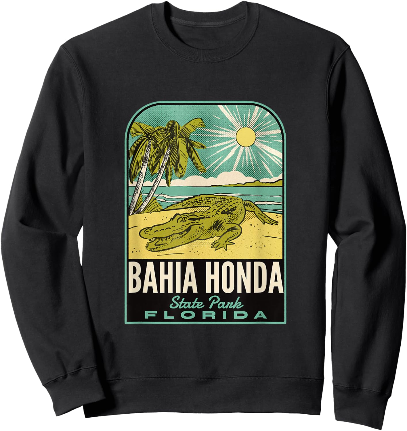 Bahia Honda State Park FL Vintage Travel Sweatshirt - Sweatshirt | Black