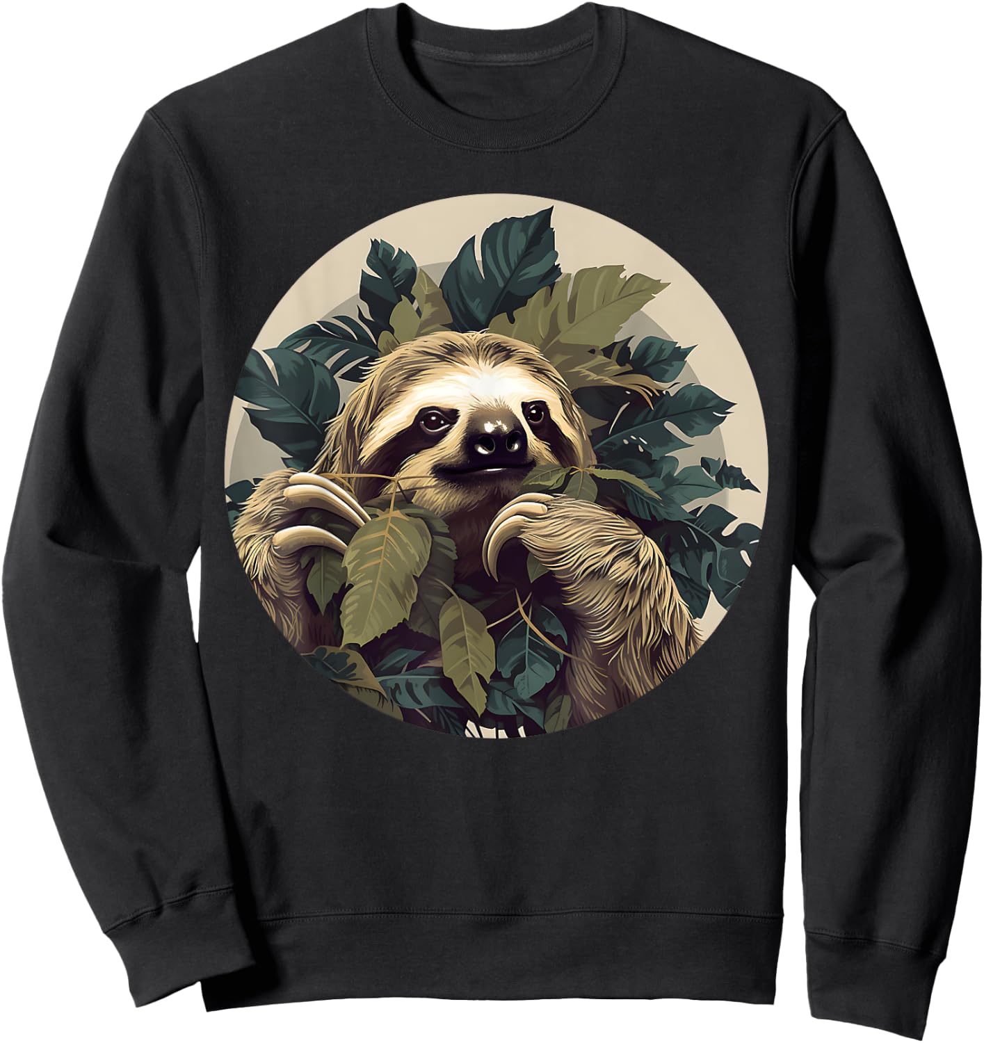 Slow Sleepy Shaggy Claws Design Sweatshirt - Sweatshirt | Black