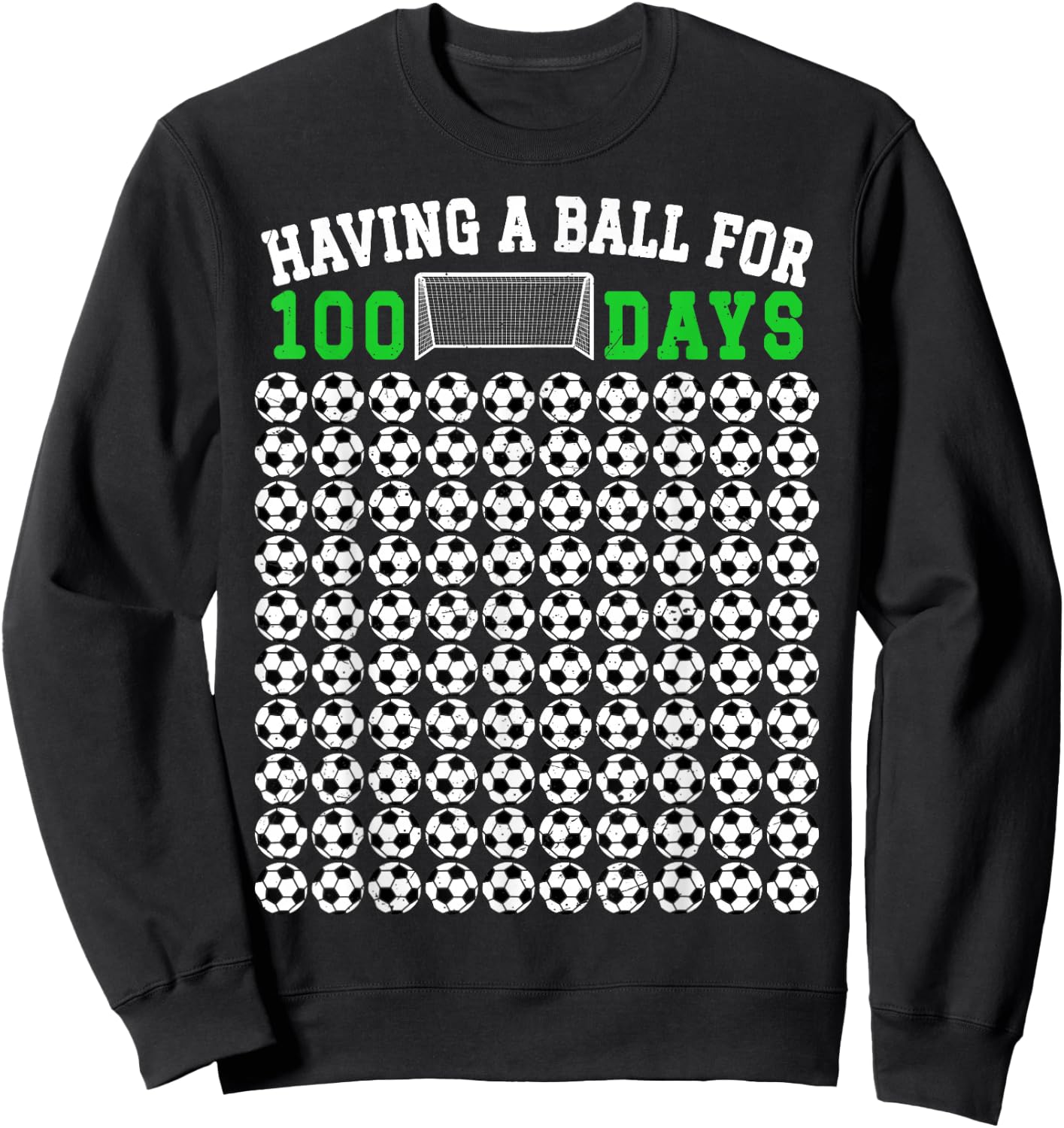 100 Days Of School Soccer 100th Day Of School For Boys Kids Sweatshirt - Sweatshirt | Black