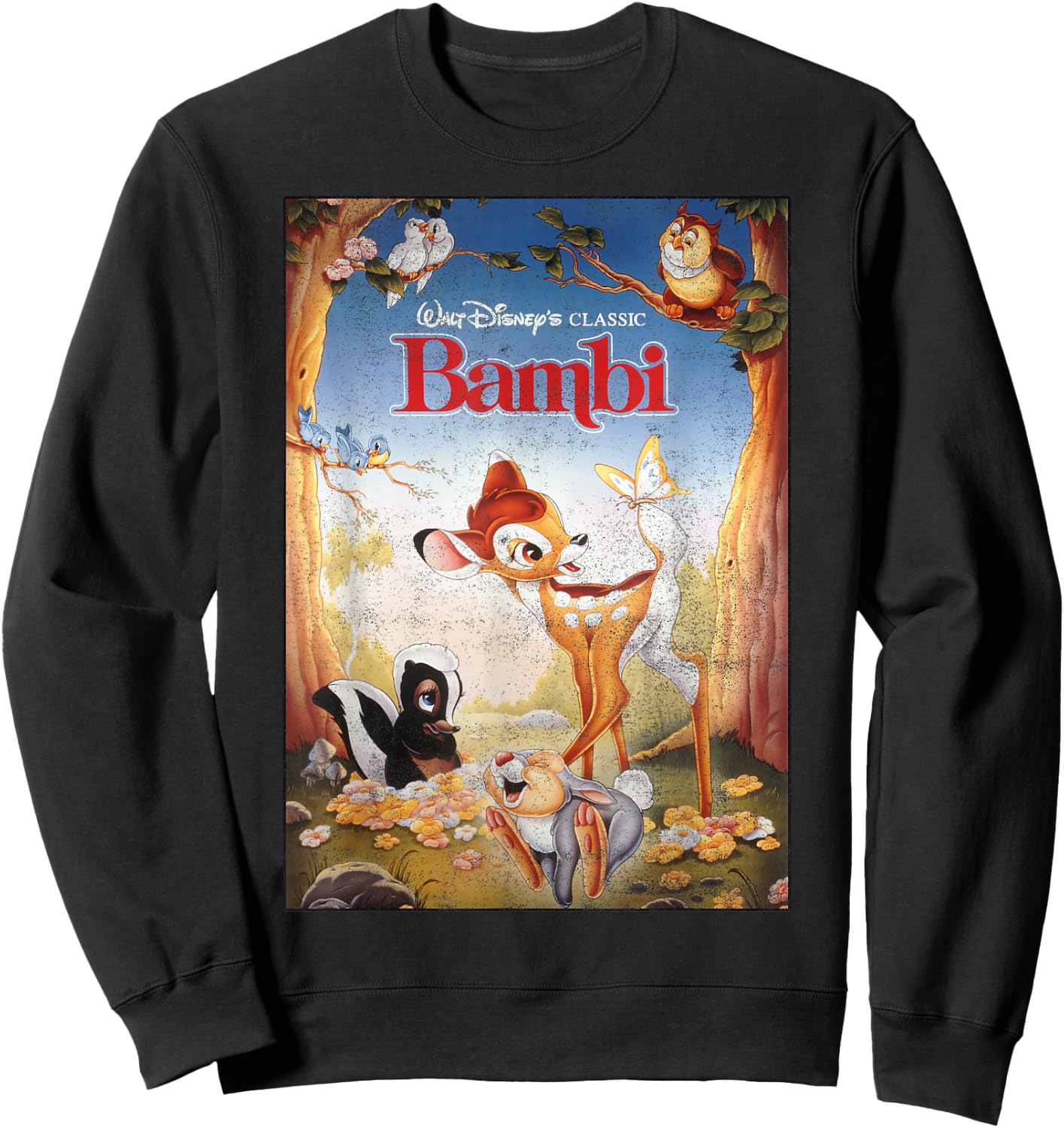 Disney Bambi Friendships Poster Sweatshirt - Sweatshirt | Black