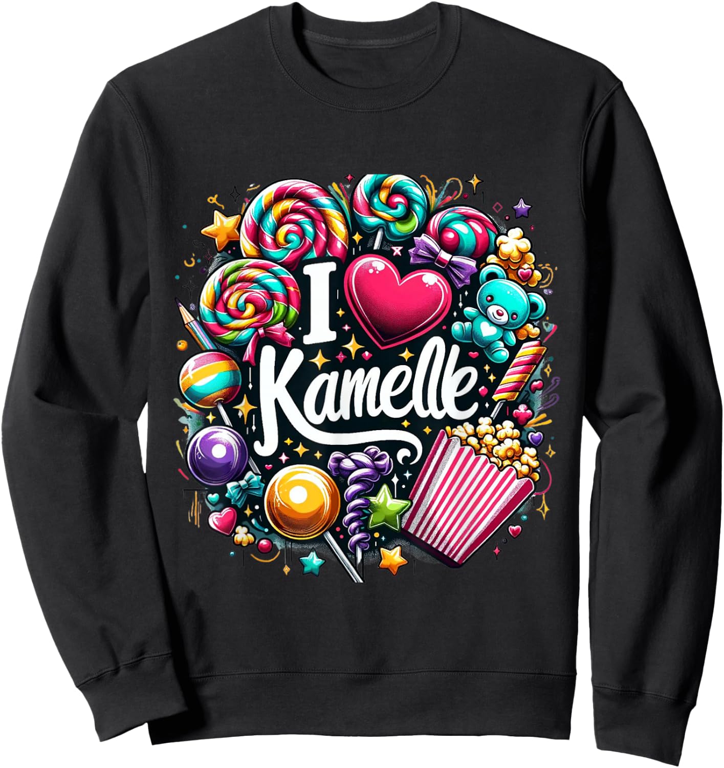 I Love Kamelle - Kölle Alaaf Confetti Carnival , black Sweatshirt - Sweatshirt | Black