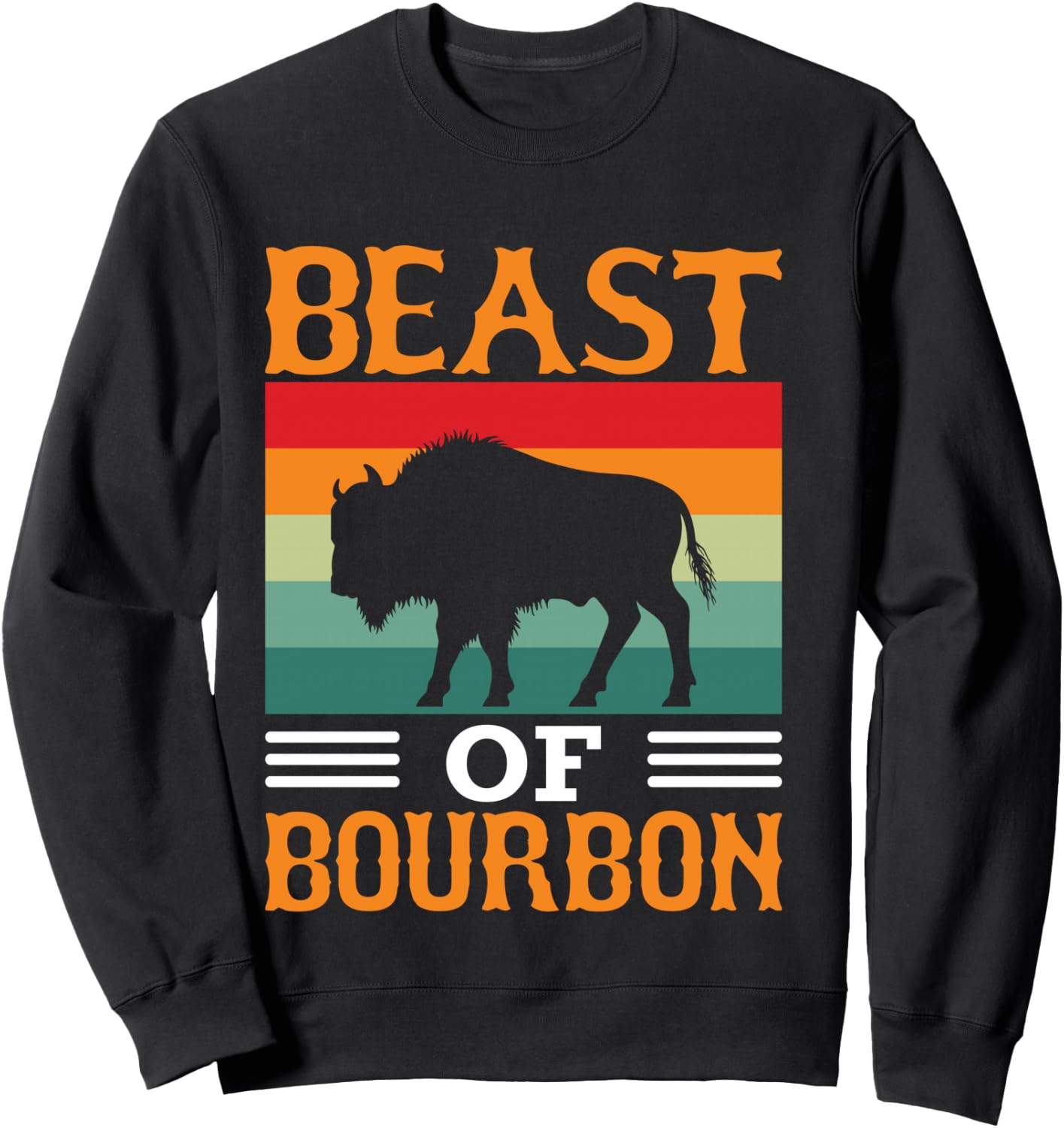 Beast of Bourbon Whiskey and Buffalo Lover Sweatshirt - Sweatshirt | Black
