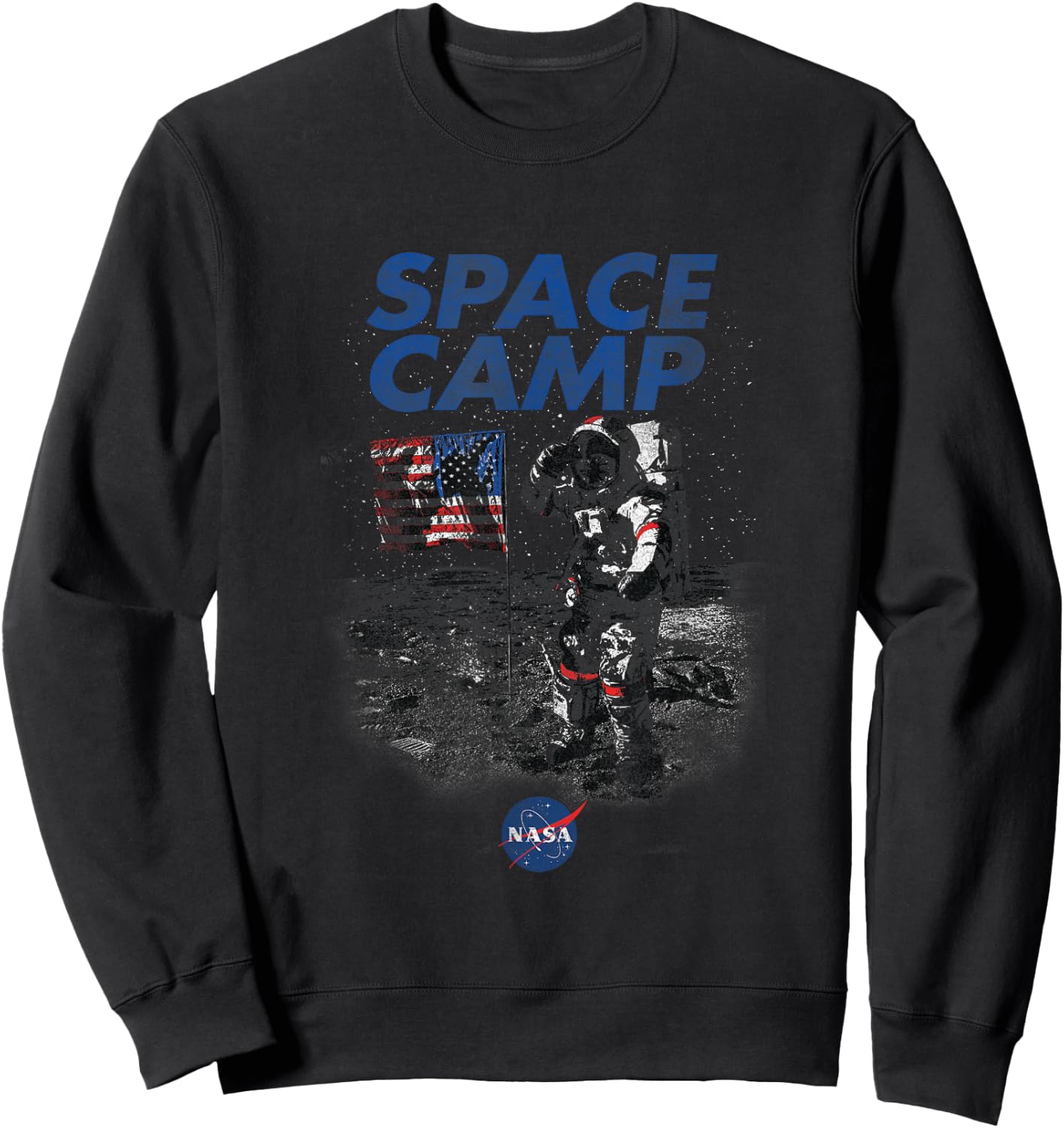 NASA Moon Landing Space Camp Sweatshirt - Sweatshirt | Black