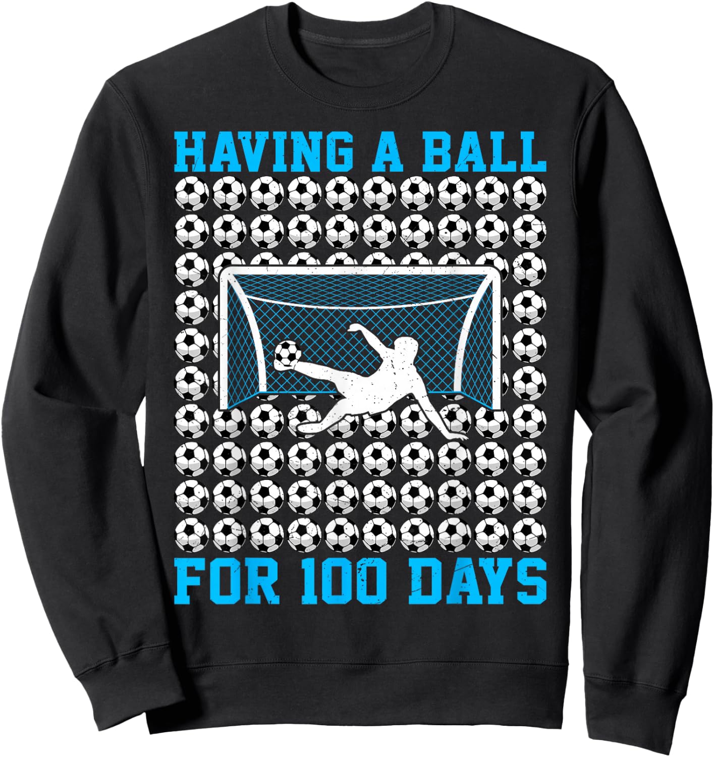 100 Days Of School Soccer 100th Day Of School For Boys Kids Sweatshirt - Sweatshirt | Black