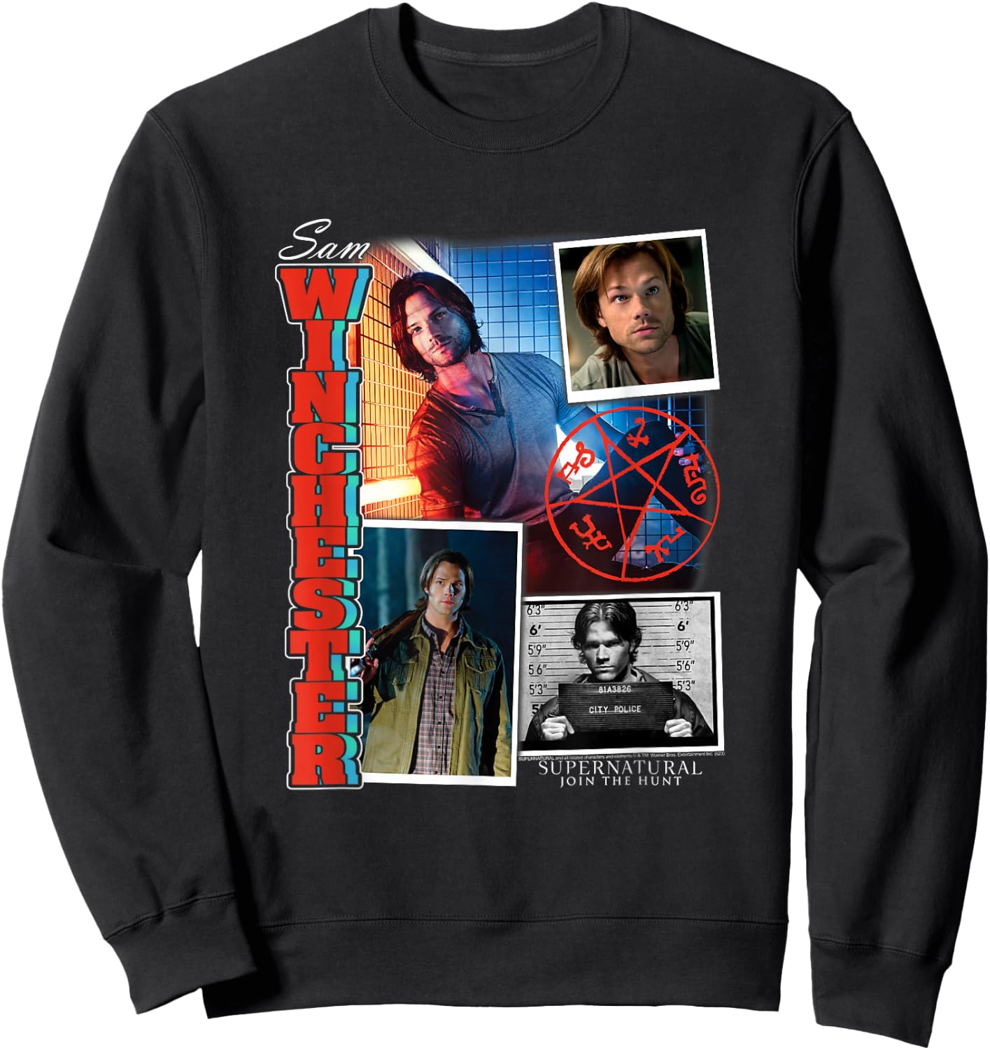 Supernatural Sam Winchester Collage Sweatshirt - Sweatshirt | Black