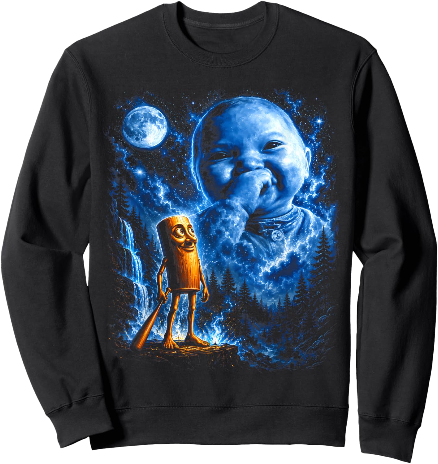 Tung Tung Tung Sahur AI Baby Sweatshirt - Sweatshirt | Black