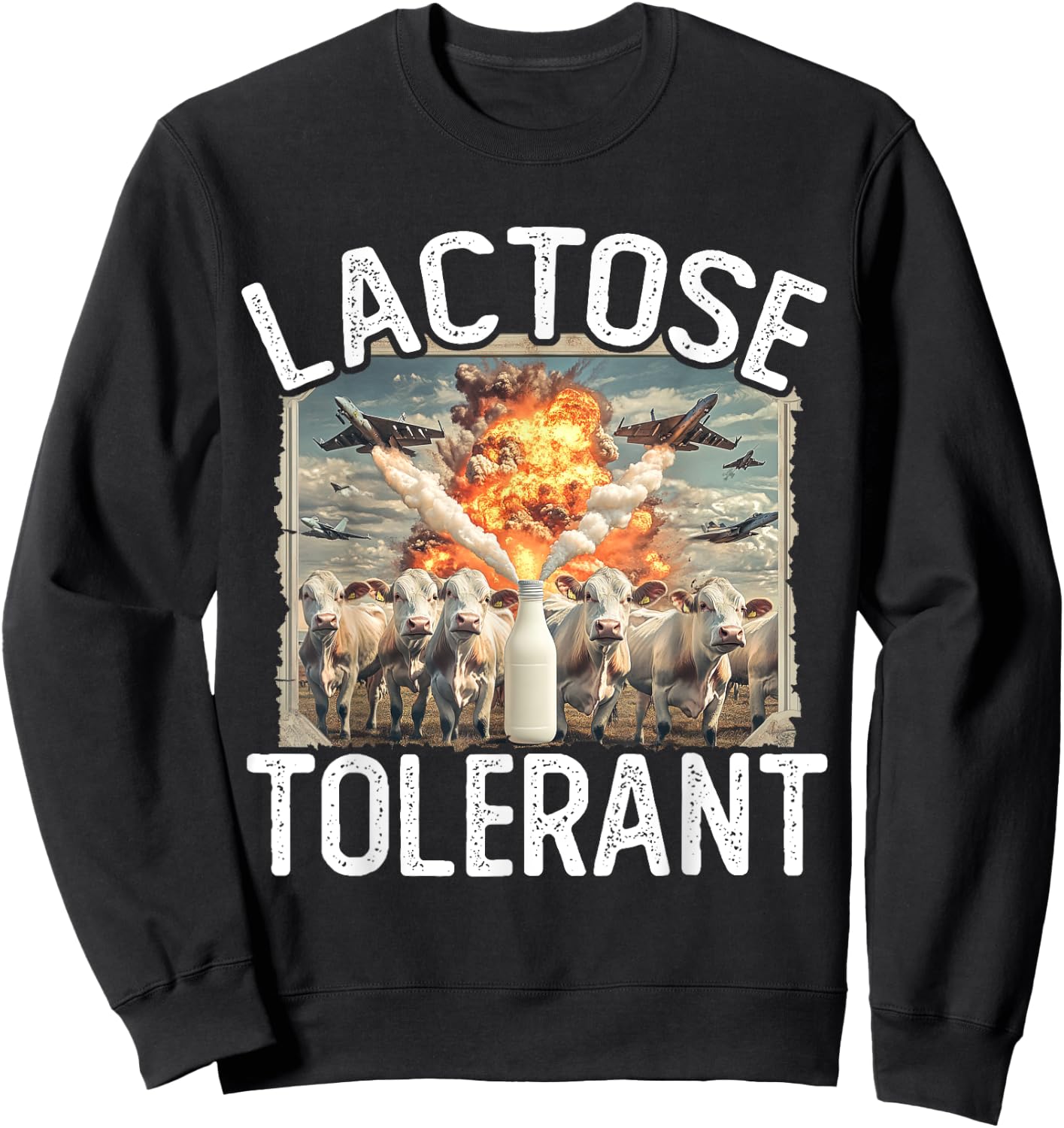 Lactose Tolerant | Milk Lover | Pro Dairy Sweatshirt - Sweatshirt | Black