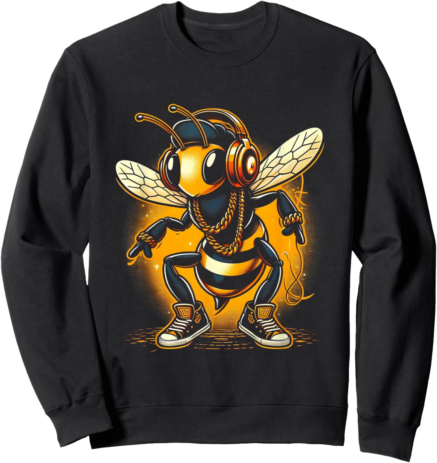 Cool Bees Hip Hop Rap Old School Sweatshirt - Sweatshirt | Black