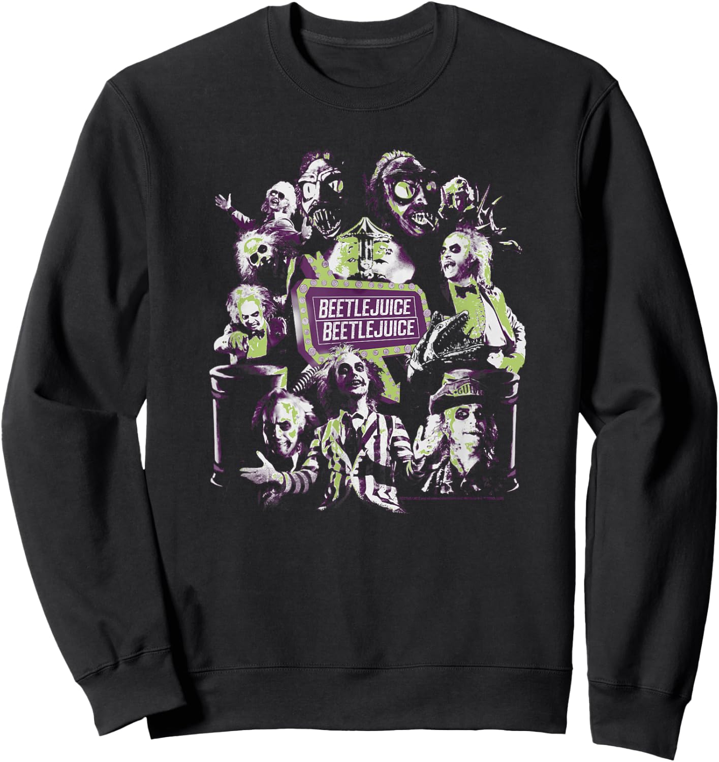 Beetlejuice Say It Thrice Movie Poster Sweatshirt - Sweatshirt | Black