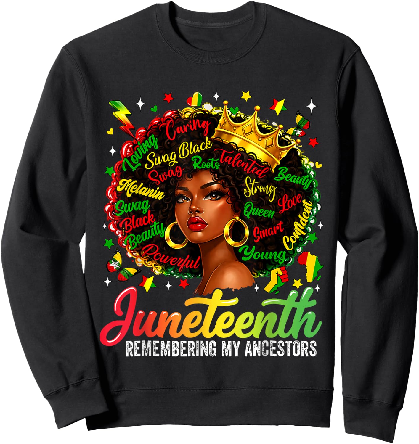 Juneteenth Remembering My Ancestors Black Women Juneteenth Sweatshirt - Sweatshirt | Black