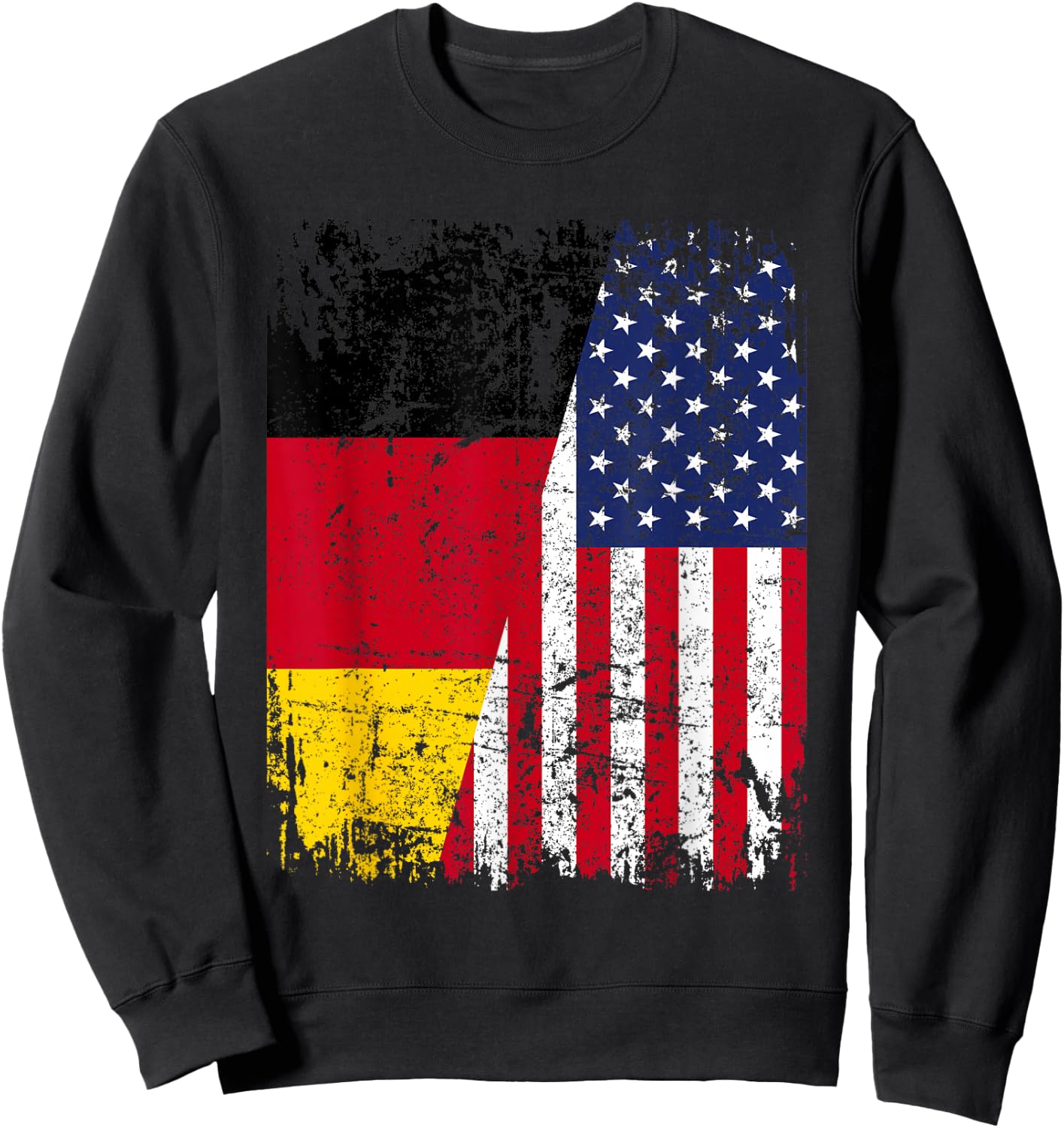 Amerika Deutschland USA US Flagge | Damen Herren Kinder USA Sweatshirt - Sweatshirt | Black