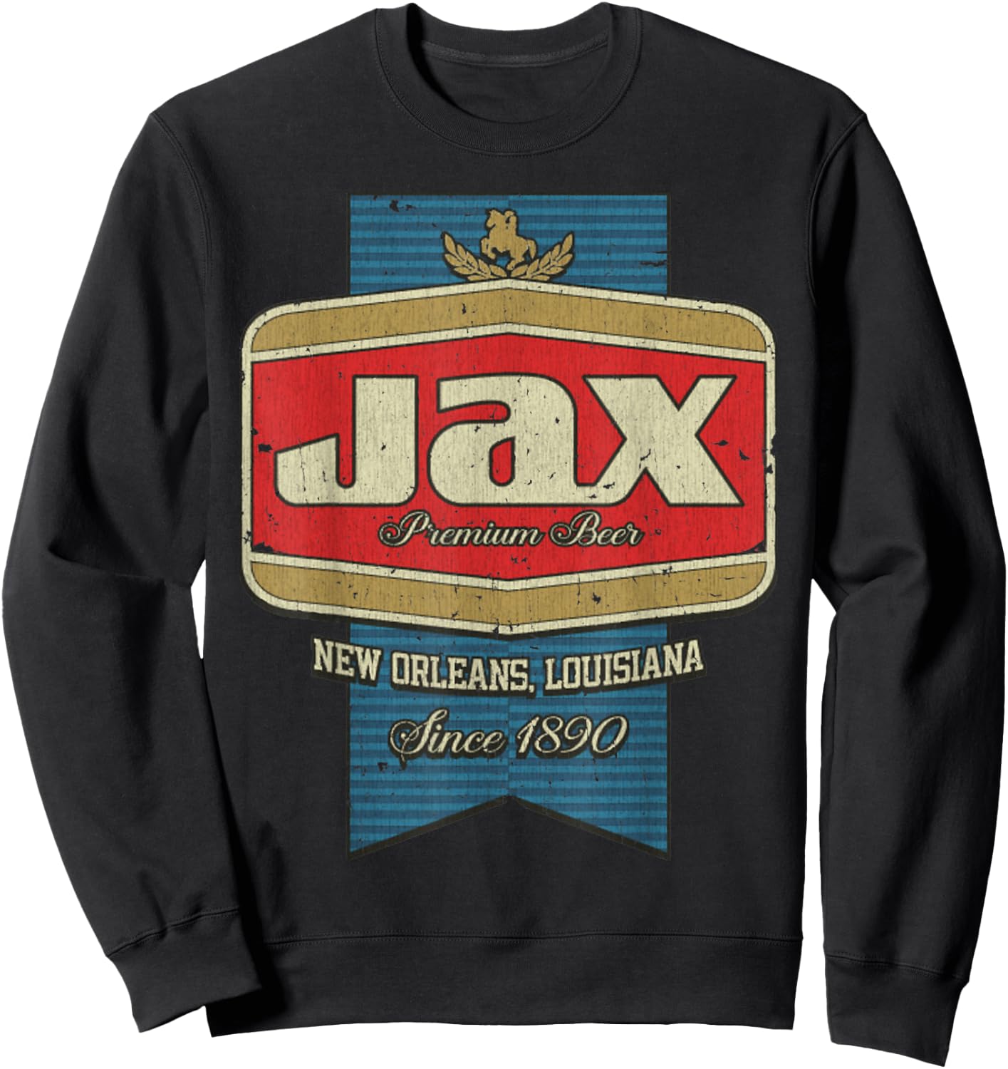 Vintage Jax Beer New Orleans 1890 Sweatshirt - Sweatshirt | Black