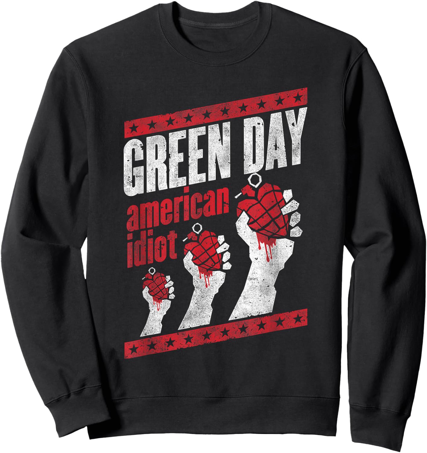 Green Day Hand Out Sweatshirt - Sweatshirt | Black
