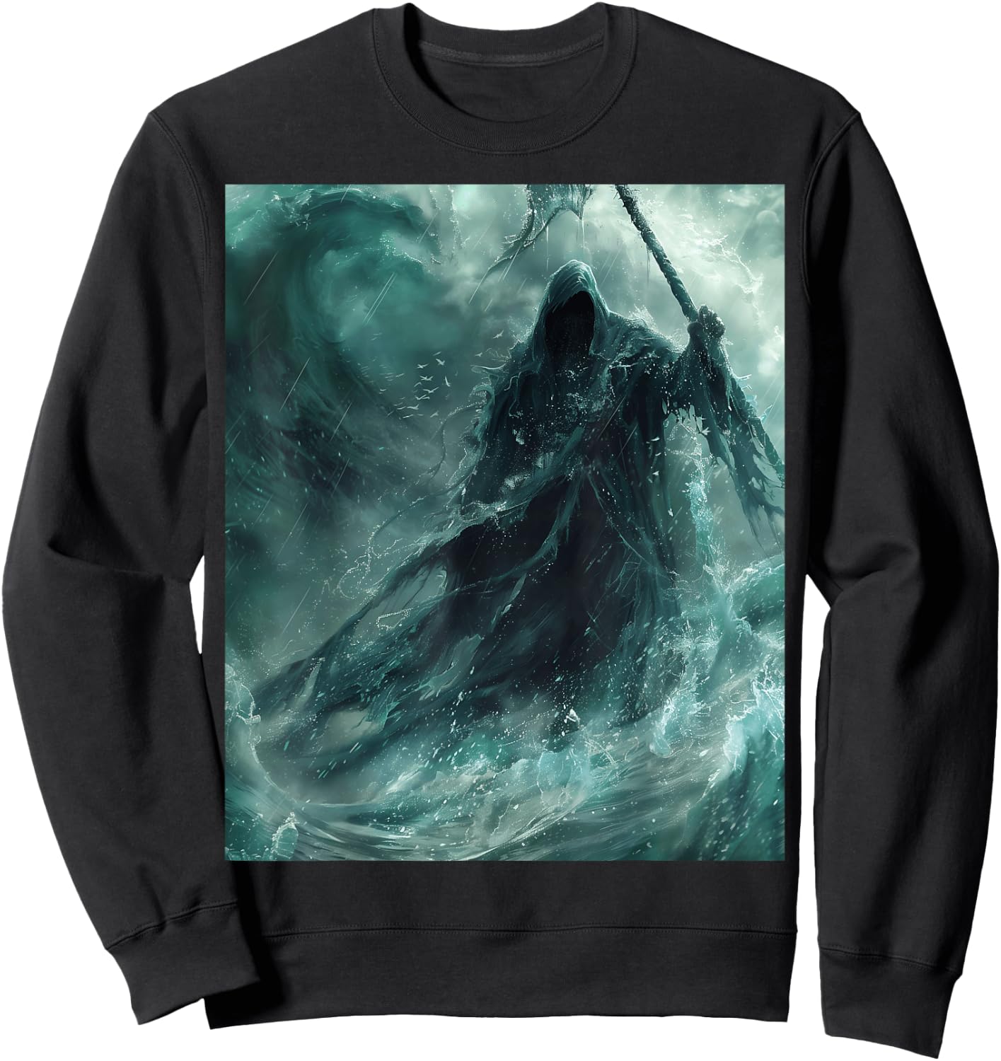 Mythical Grim Reaper by Storm Sweatshirt - Sweatshirt | Black