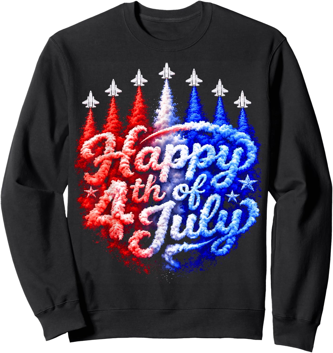 Fourth of July American Men Kids Happy 4th of July Sweatshirt - Sweatshirt | Black