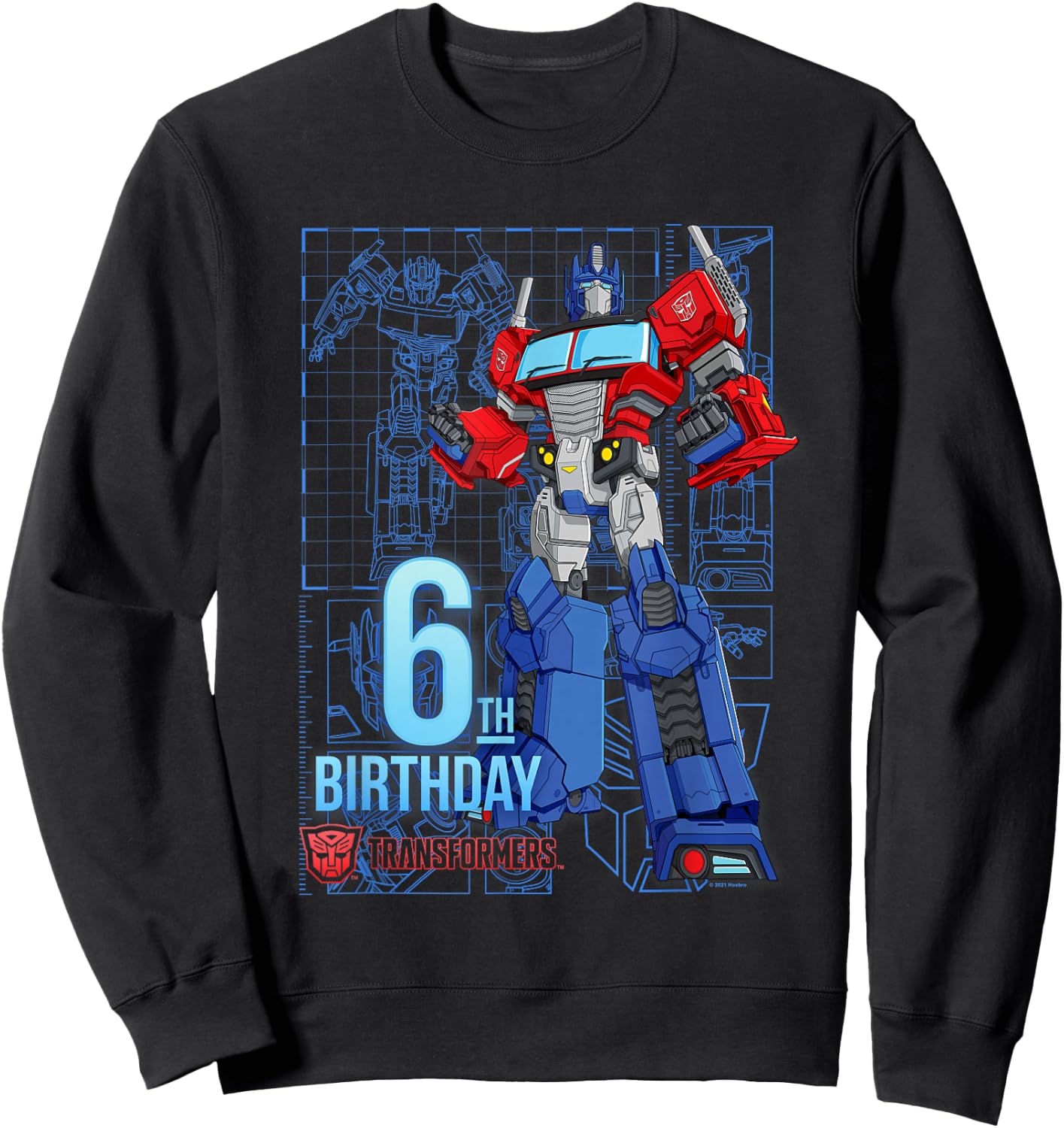 TRANSFORMERS Optimus Prime 6th Birthday Sweatshirt - Sweatshirt | Black