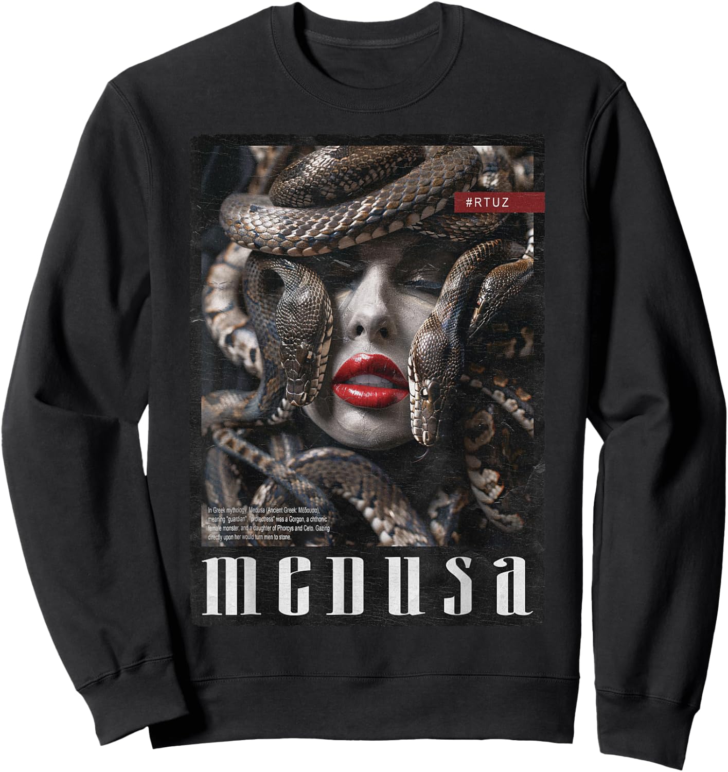 Medusa Göttin Schlange griechische Mythologie , , Schwarz, S Sweatshirt - Sweatshirt | Black