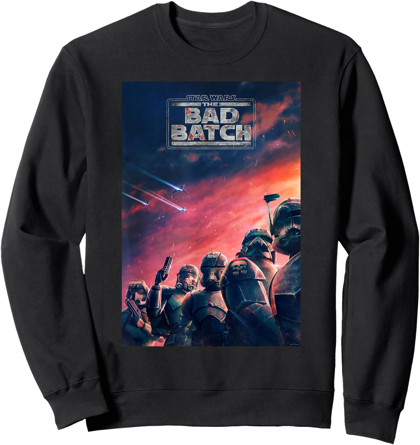 Star Wars The Bad Batch Series Elite Clones Poster Sweatshirt - Sweatshirt | Black