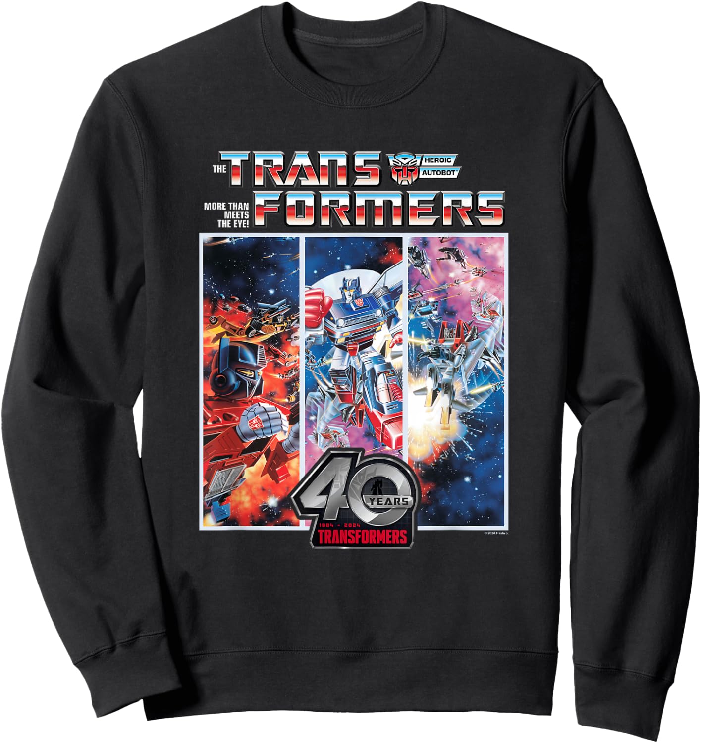 Transformers 40th Anniversary Autobot Cosmic Battle Panels , black Sweatshirt - Sweatshirt | Black