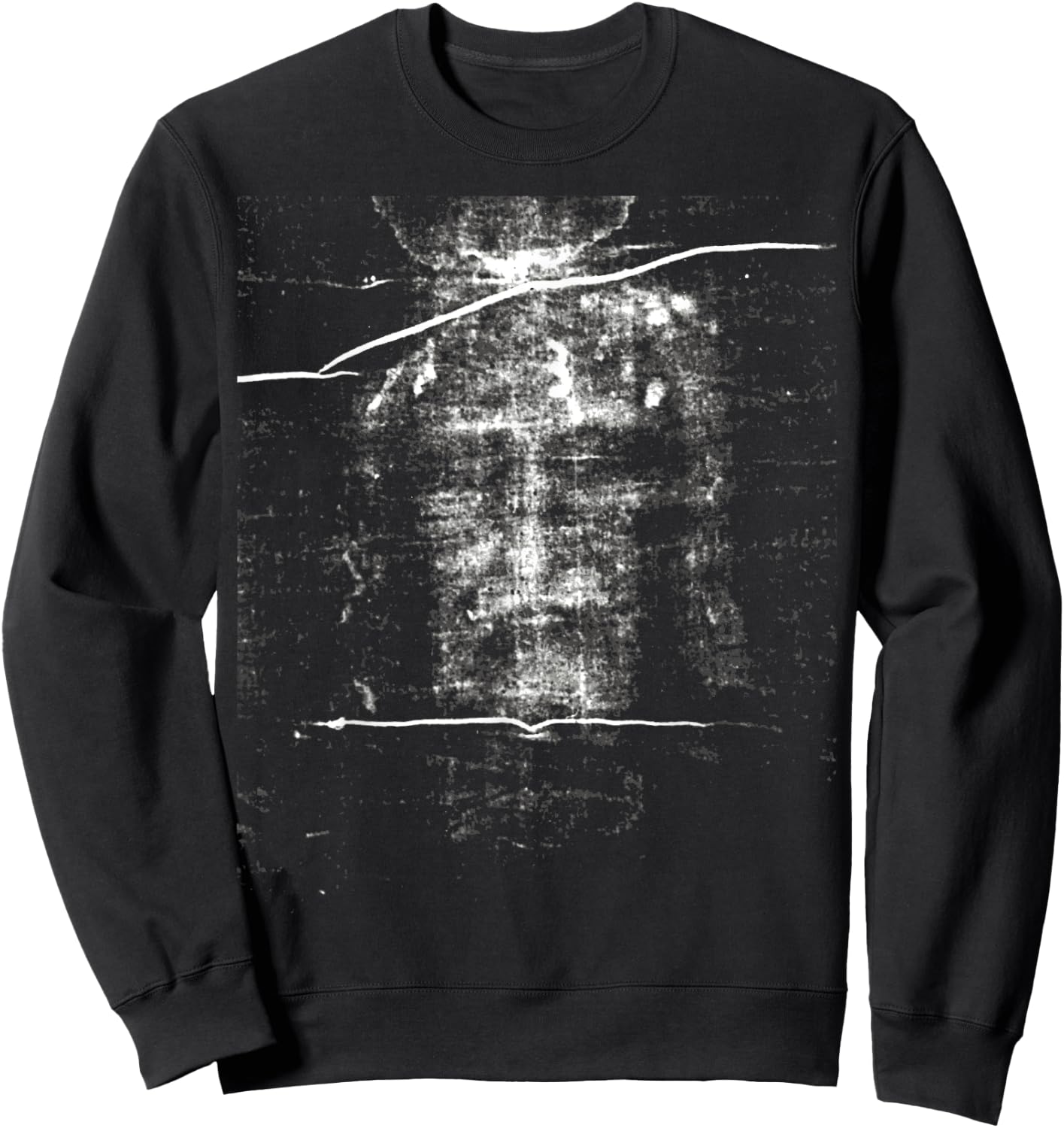 The Shroud of Turin Holy Face of Jesus Turin Shroud Sweatshirt - Sweatshirt | Black
