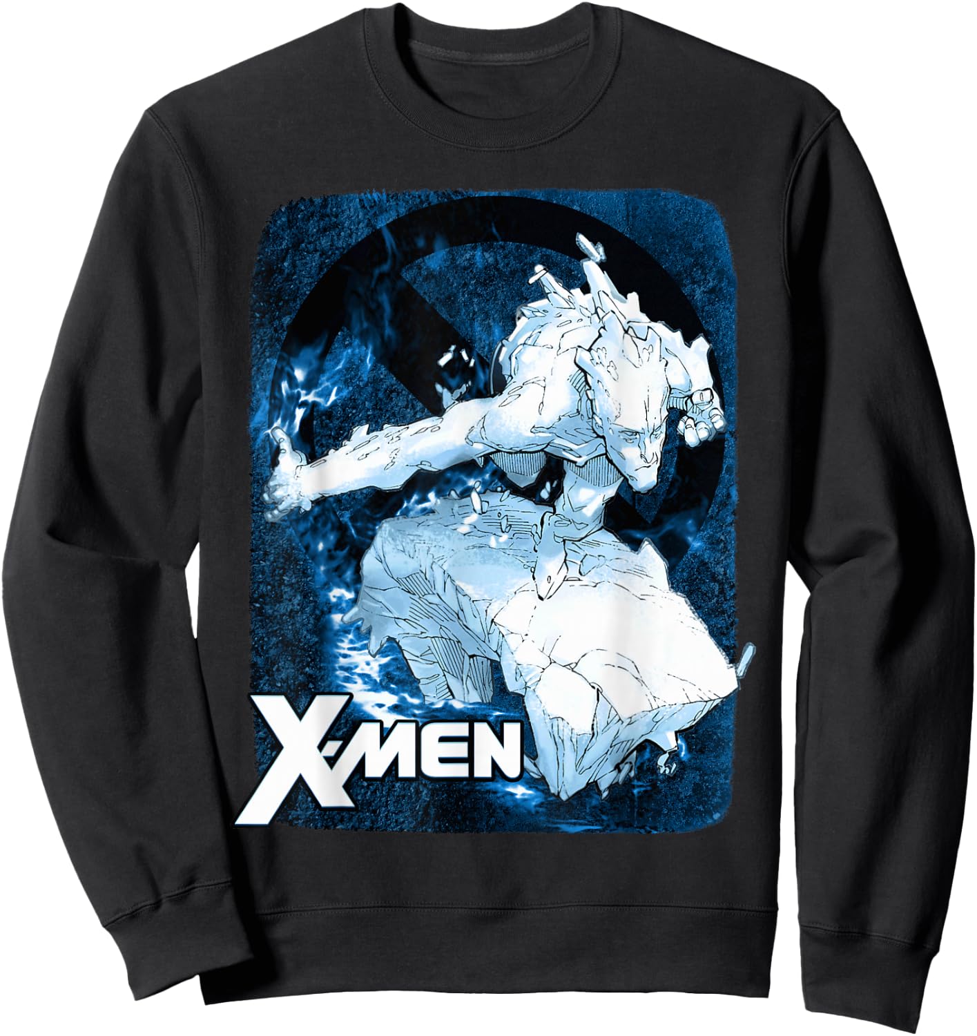 Marvel X-Men Iceman Flames Cold As Ice Graphic Sweatshirt - Sweatshirt | Black