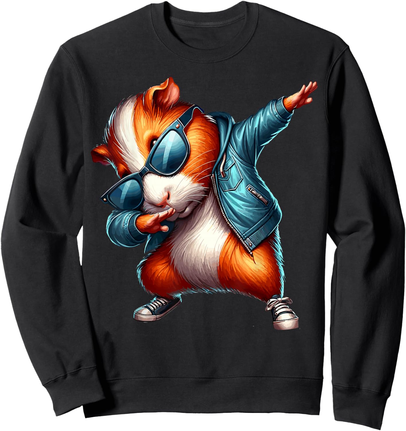 Dabbing Dab Dance Guinea Pig Sweatshirt - Sweatshirt | Black