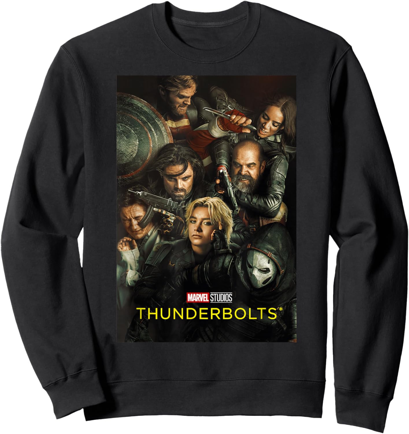 Marvel Studios Thunderbolts Official Movie Poster Art , black Sweatshirt - Sweatshirt | Black