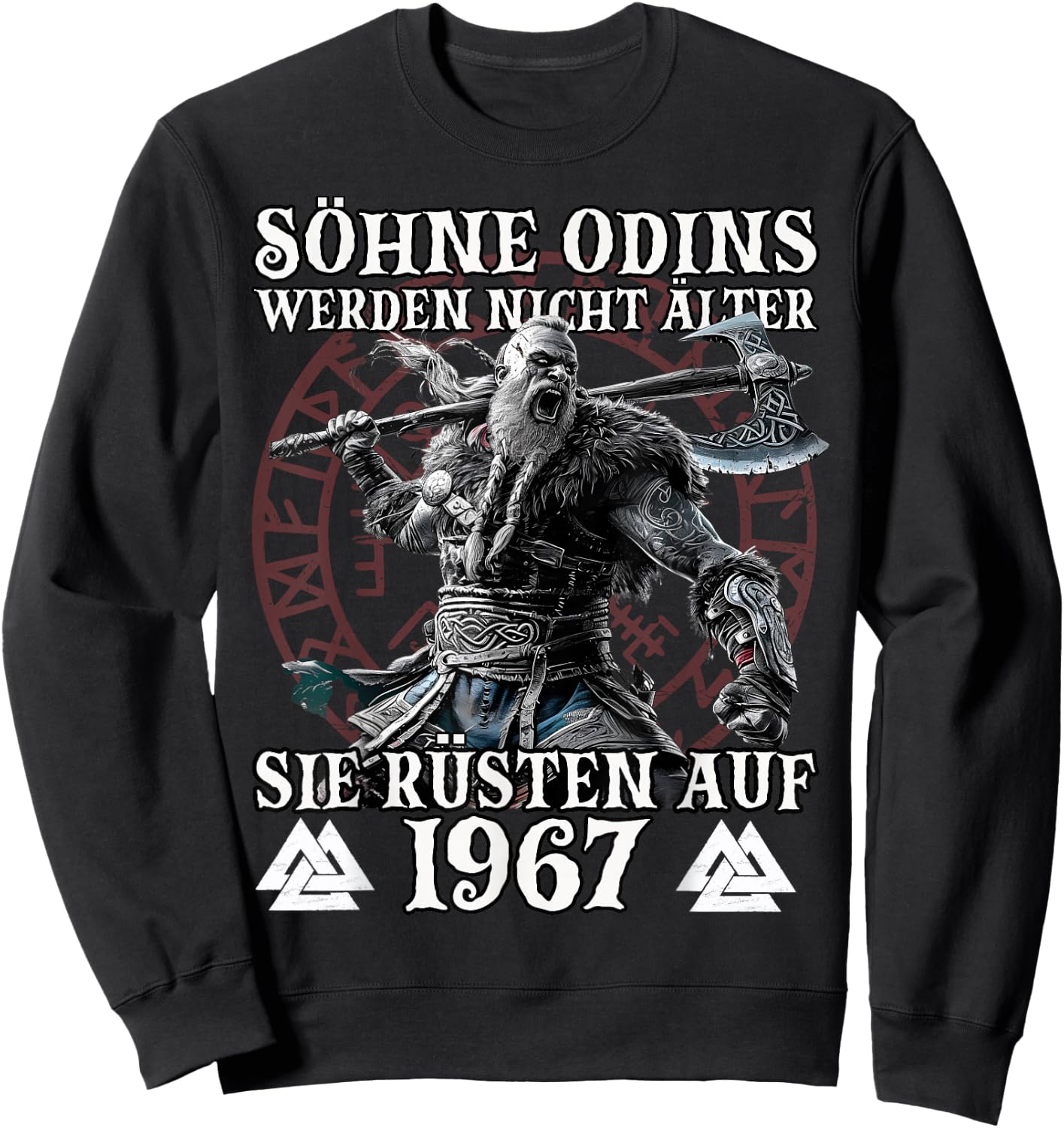 Wikinger Herren T Odins Söhne Jahrgang 1967 Geburtstags Sweatshirt - Sweatshirt | Black