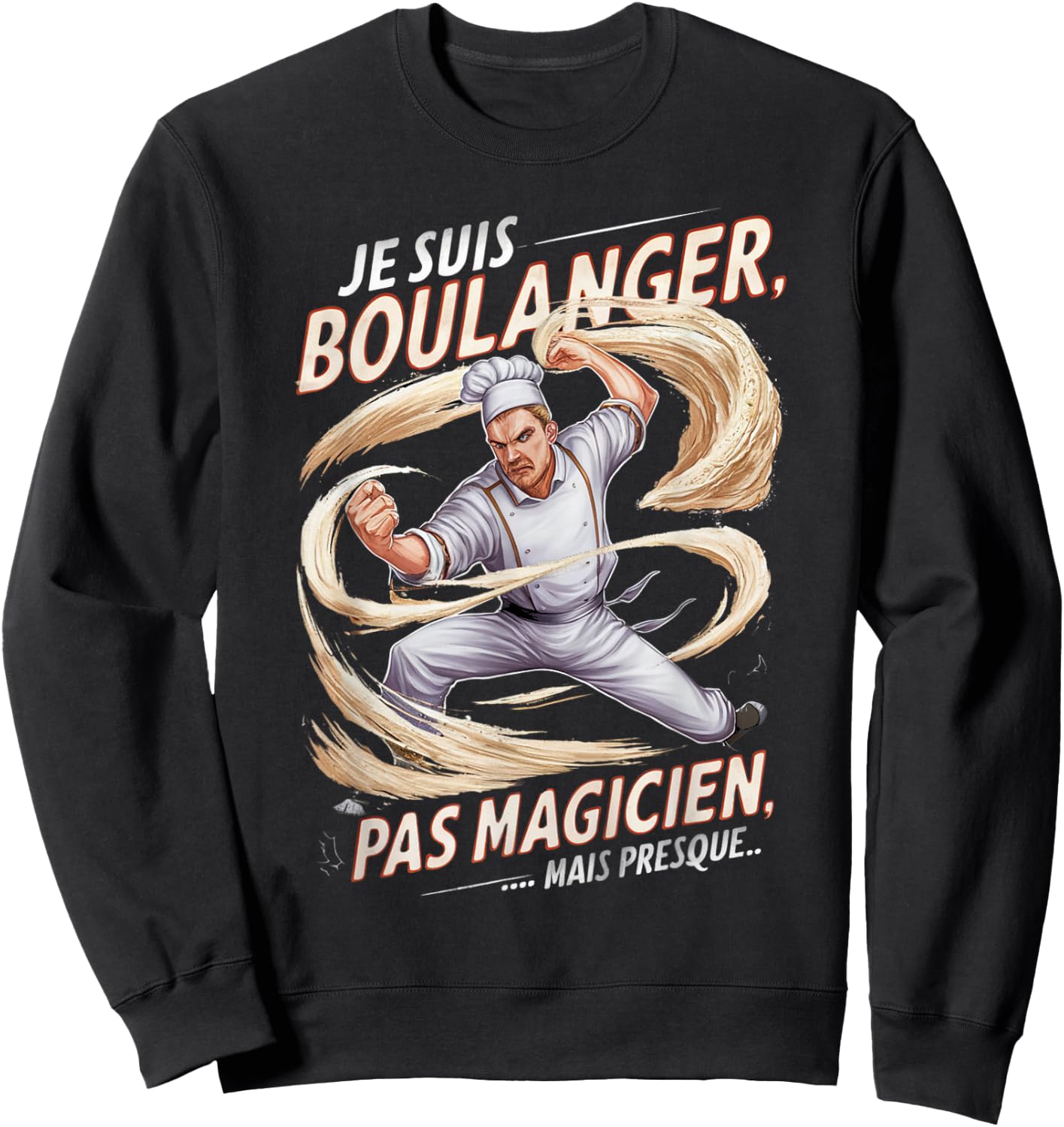 Baker No Magician Gift Baker Humor Bakery , Black, S Sweatshirt - Sweatshirt | Black