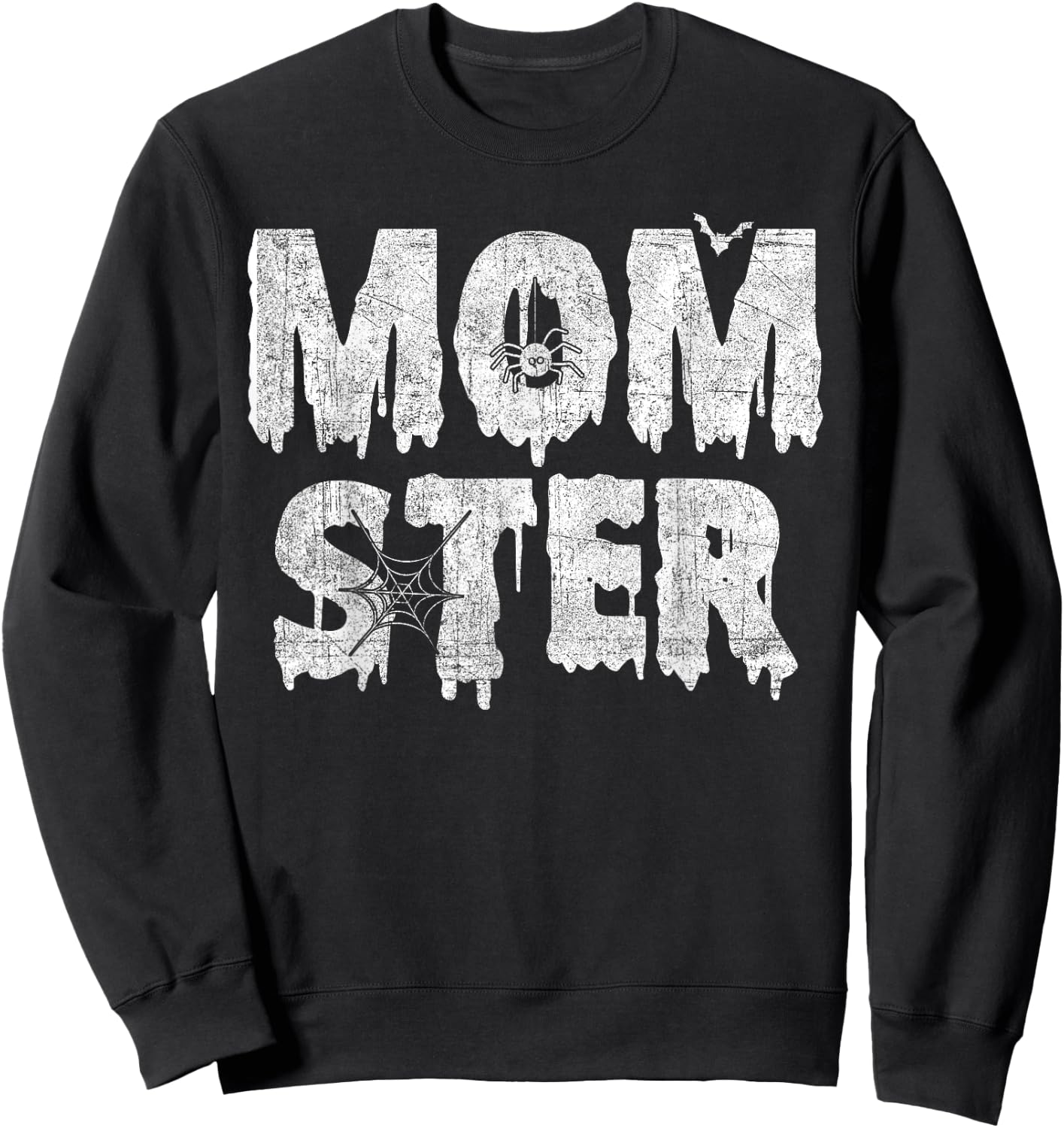 Funny Momster Dadcula Halloween Mom Dad Matching Costume Sweatshirt - Sweatshirt | Black