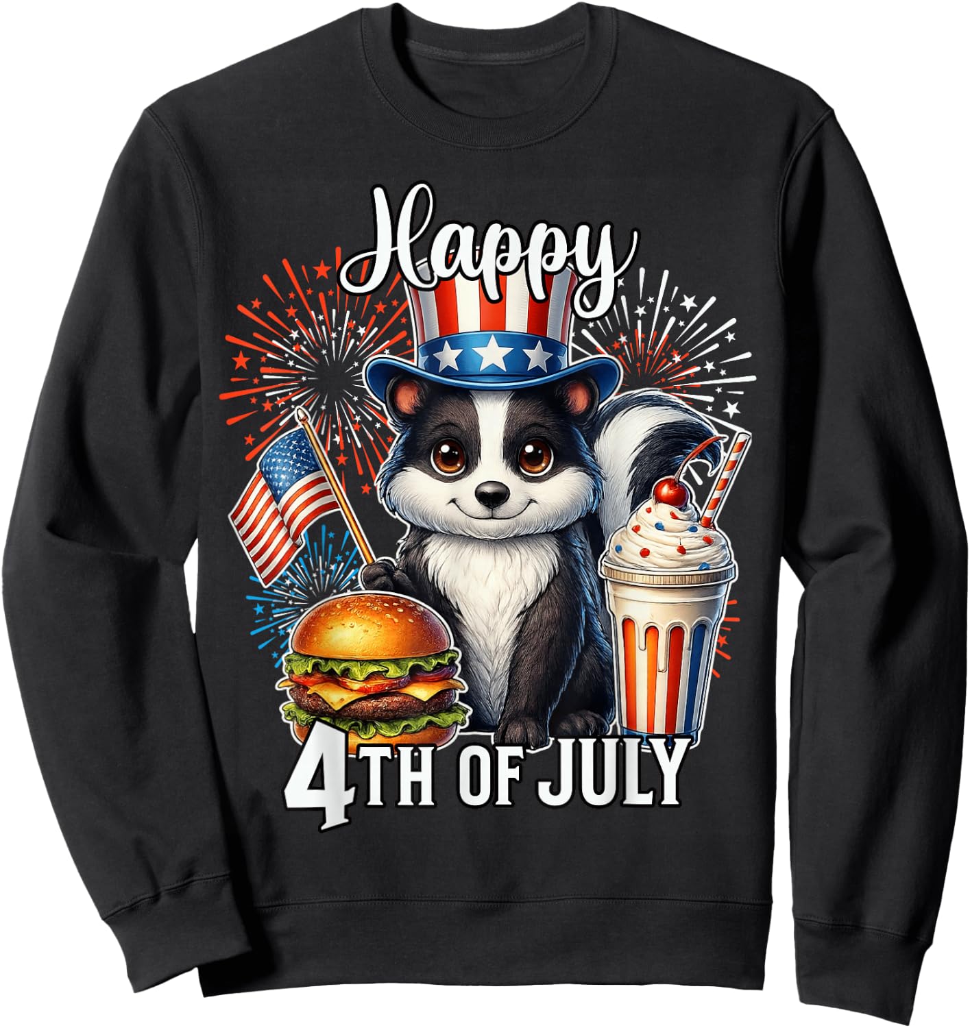 Skunk 250 Fourth of July Skunk Sweatshirt - Sweatshirt | Black