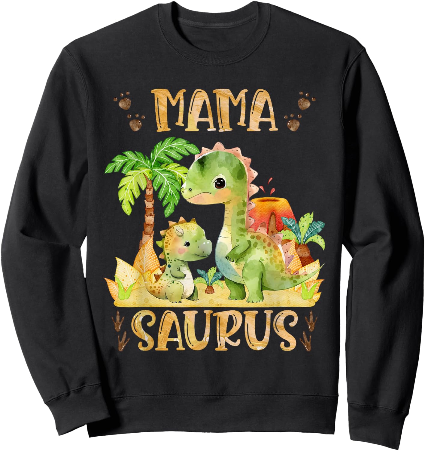 Mamasaurus Muttertag Mama Dinosaurier Mama Saurus Mütter Sweatshirt - Sweatshirt | Black