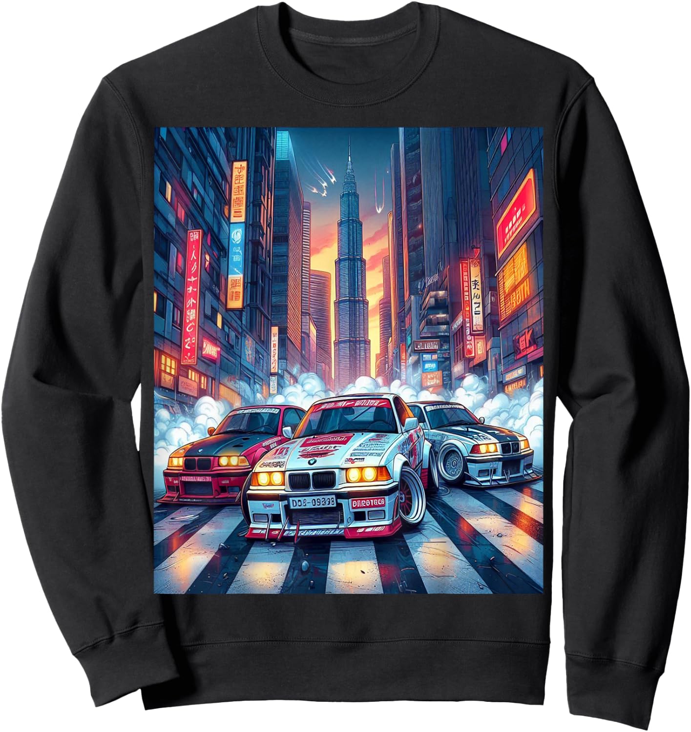 3 E36 in town drift Sweatshirt - Sweatshirt | Black