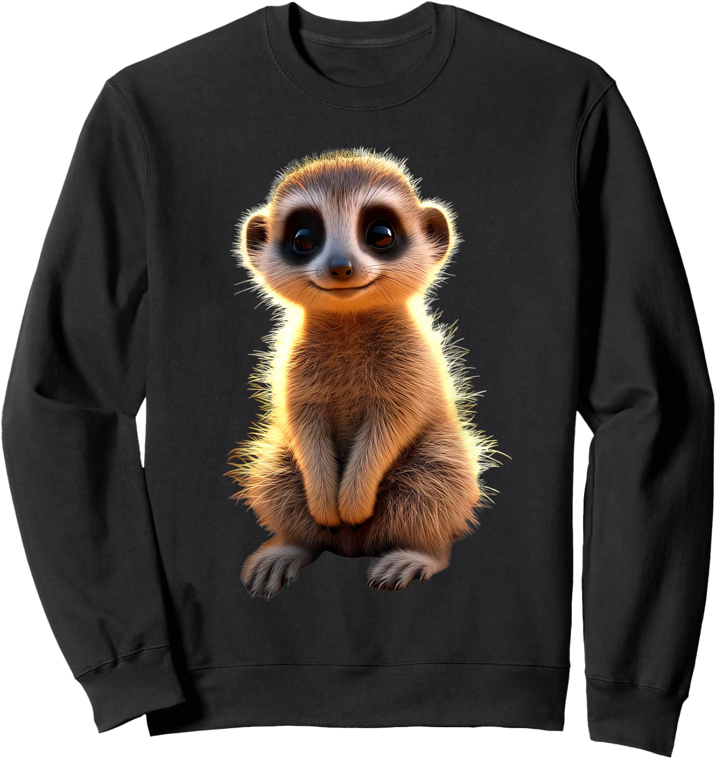 Meerkat Animal Lovers Cute Surikate Meerkat , black Sweatshirt - Sweatshirt | Black