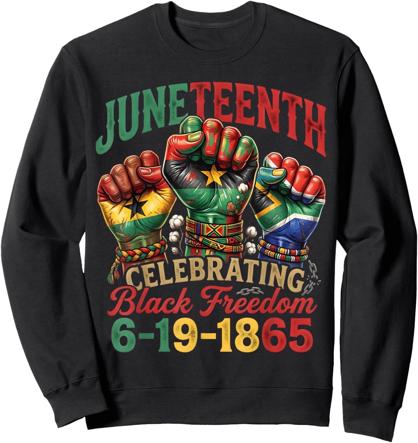 Juneteenth Celebrating Black Freedom Juneteenth 1865 Sweatshirt - Sweatshirt | Black