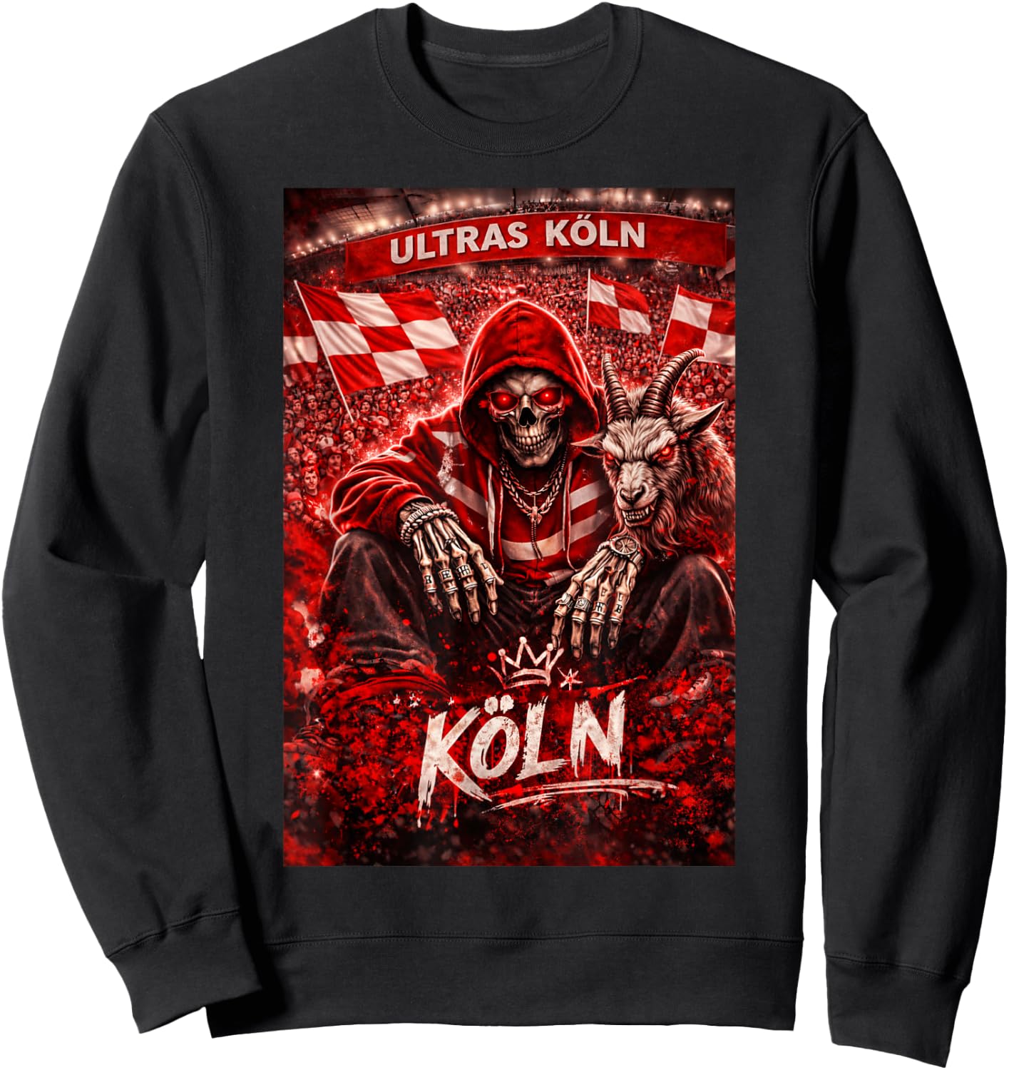 Köln Kölner Ultras Tradition Herren Südkurve Kölle Sweatshirt - Sweatshirt | Black